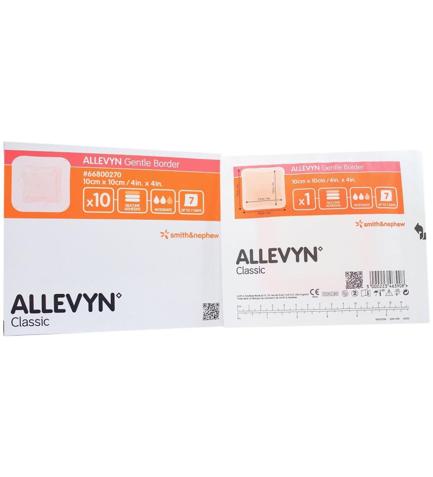 Smith and Nephew 66800270 Allevyn Gentle Border Dressing 4" x 4" - Box of 10