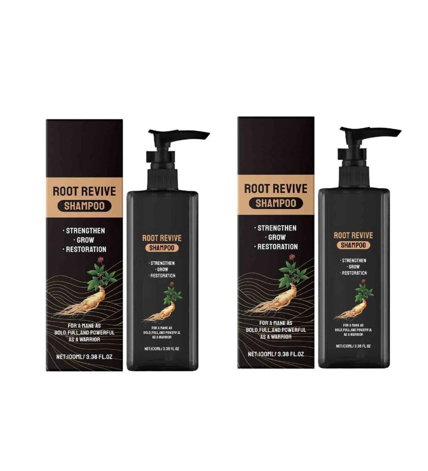 2PCS Ginseng Hair Growth Shampoo Cleansing Scalp Hair Follicles Anti Dandruff Oil Control Strengthen Hair Roots Moisturizing Shampoo - Buy Online on GoSupps.com