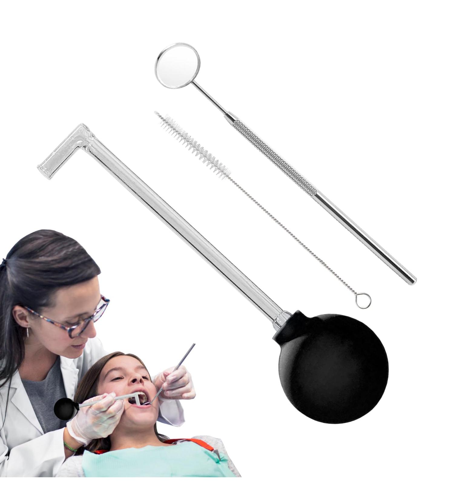 Tonsillenstein Remover Tool - Manual Tonsil Stone Cleaner for Fresh Breath | Cupping Glass & Mouth Mirror - Diligent Tonsil Hygiene - Buy Online on GoSupps.com