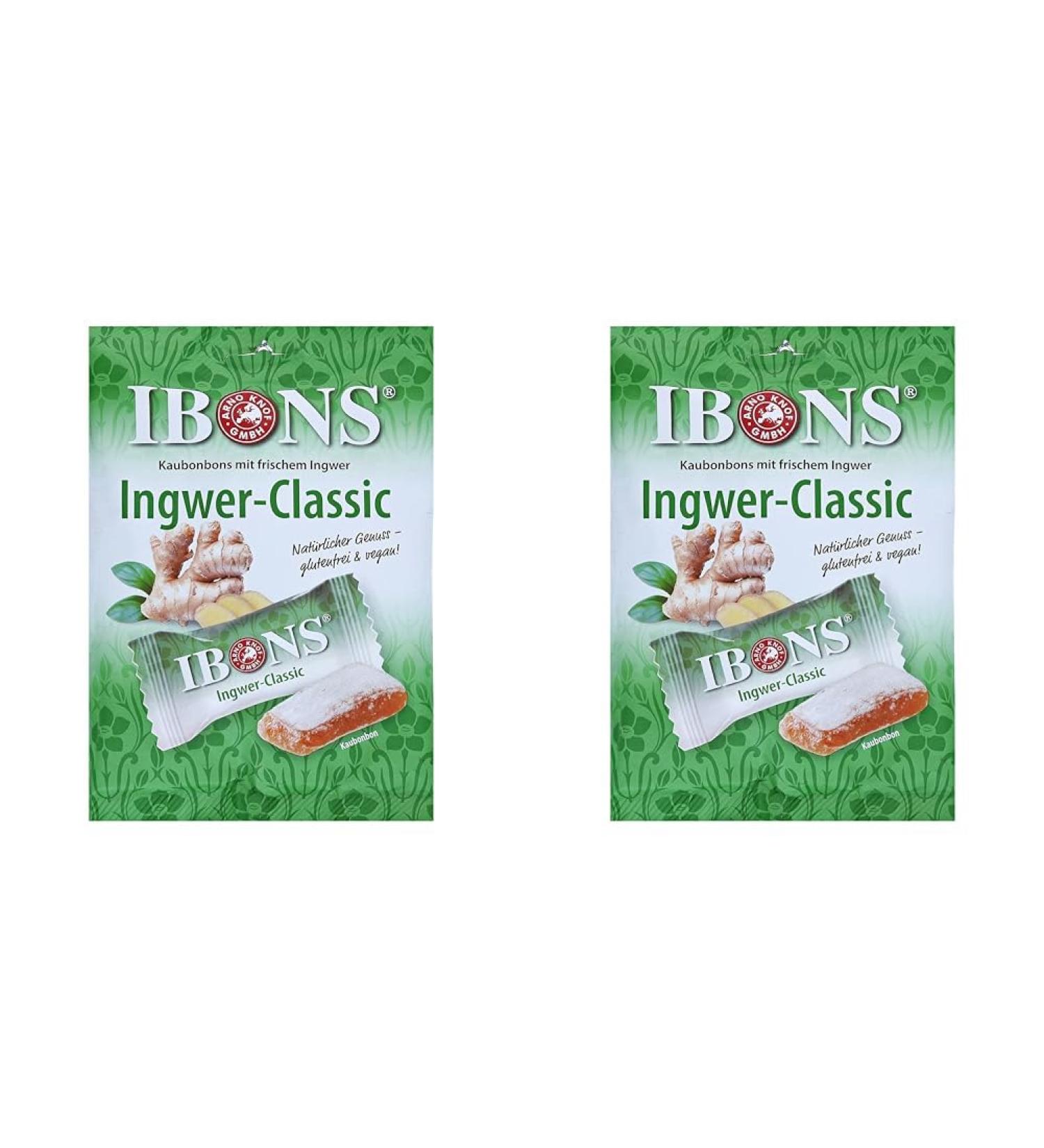 IBONS Chewing Candy 92 g (Ginger Classic) (Pack of 2) Ginger Classic 92 g (Pack of 2)
