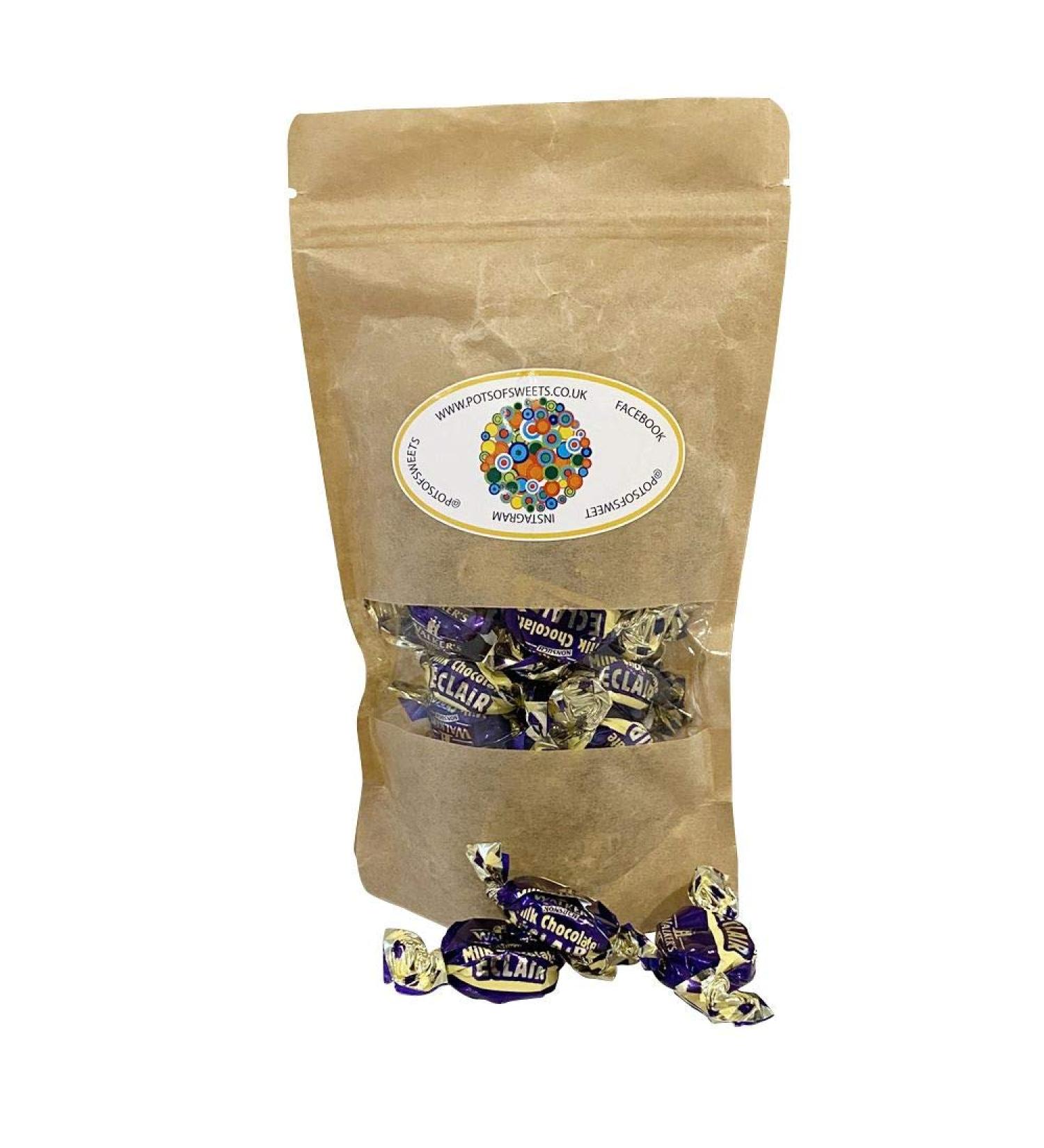 Personalized Customise with Your Own Message or Image 250g Pouch of Walkers Milk Chocolate Eclairs