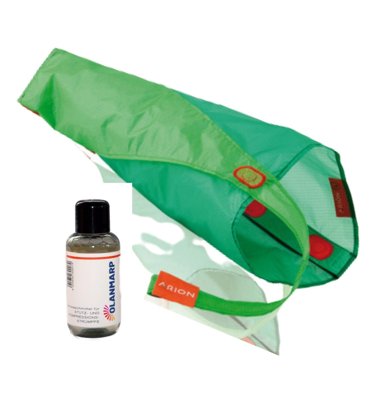 Arion Easy Slide & Olan Marp Fine Detergent for Compression Stockings | 50ml | Effortless Fitting for Shoe Sizes 39-43 - Buy Online on GoSupps.com