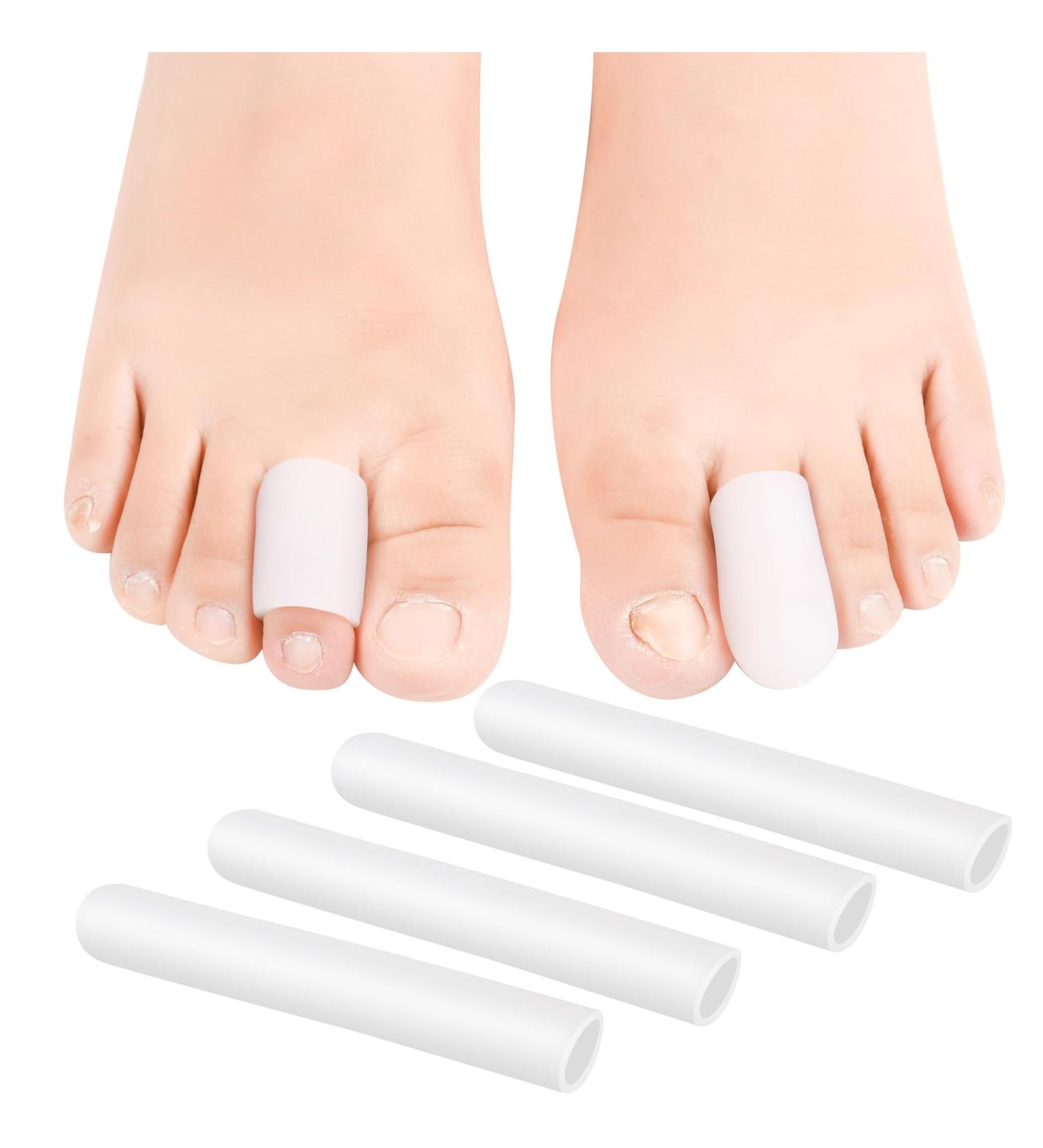 Buy Gel Toe Caps 4 Pack - Silicone Toe Sleeves for Blisters Calluses & Sore Toes - Perfect for Men & Women - International Shipping Available - Buy Online on GoSupps.com