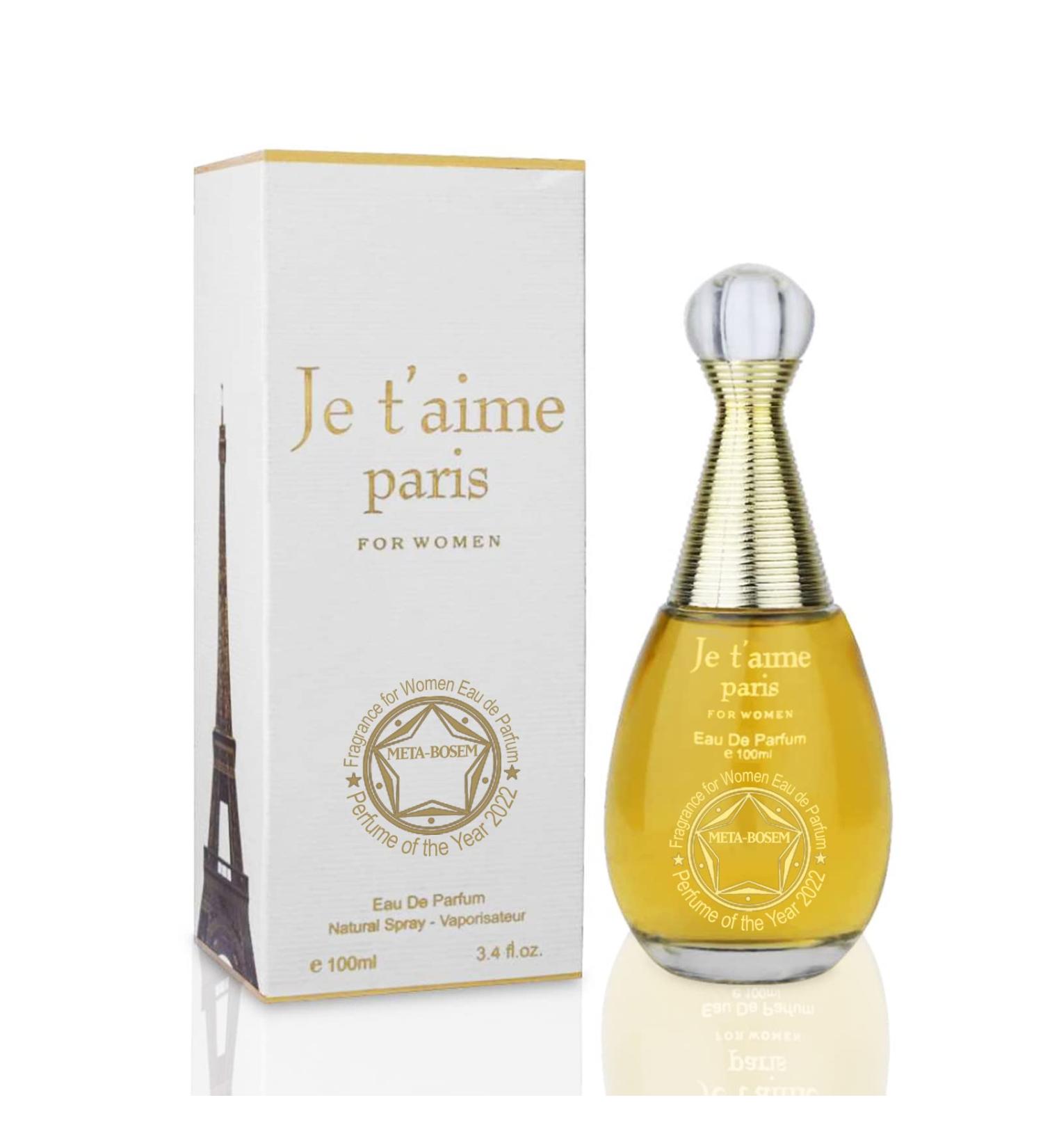 META-BOSEM Je t'aime Paris Perfume for Women Eau de Parfum Natural Spray Girl's Fragrance - Fresh Feminine Scent - Holiday Gift - for All Day Use - a Classic Bottle 3.4 Fluid Ounce/100Ml Je t'aime Paris 3.4 Fl Oz (Pack of 1) - Buy Online on GoSupps.com