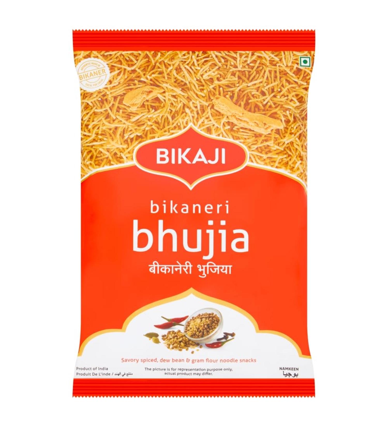 Bikaji Bhujia – Lot of 2 boxes of spicy beans and flour savory snacks 180 g