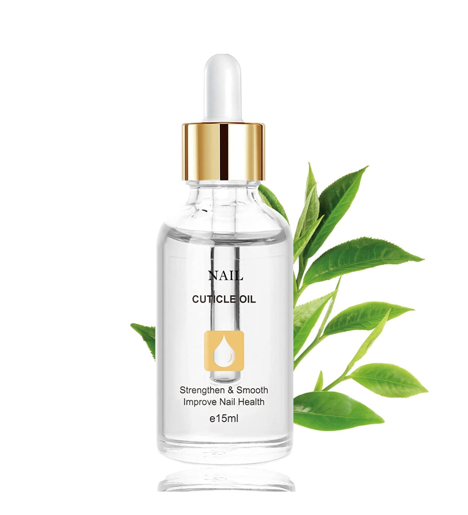 Organic Tea Tree Nail Cuticle Oil 15ml with Vitamin E & B| Jojoba Oil| Moisturize & Soothe Dry Nails | Nail Care Repair with Dropper Design - Buy Online on GoSupps.com