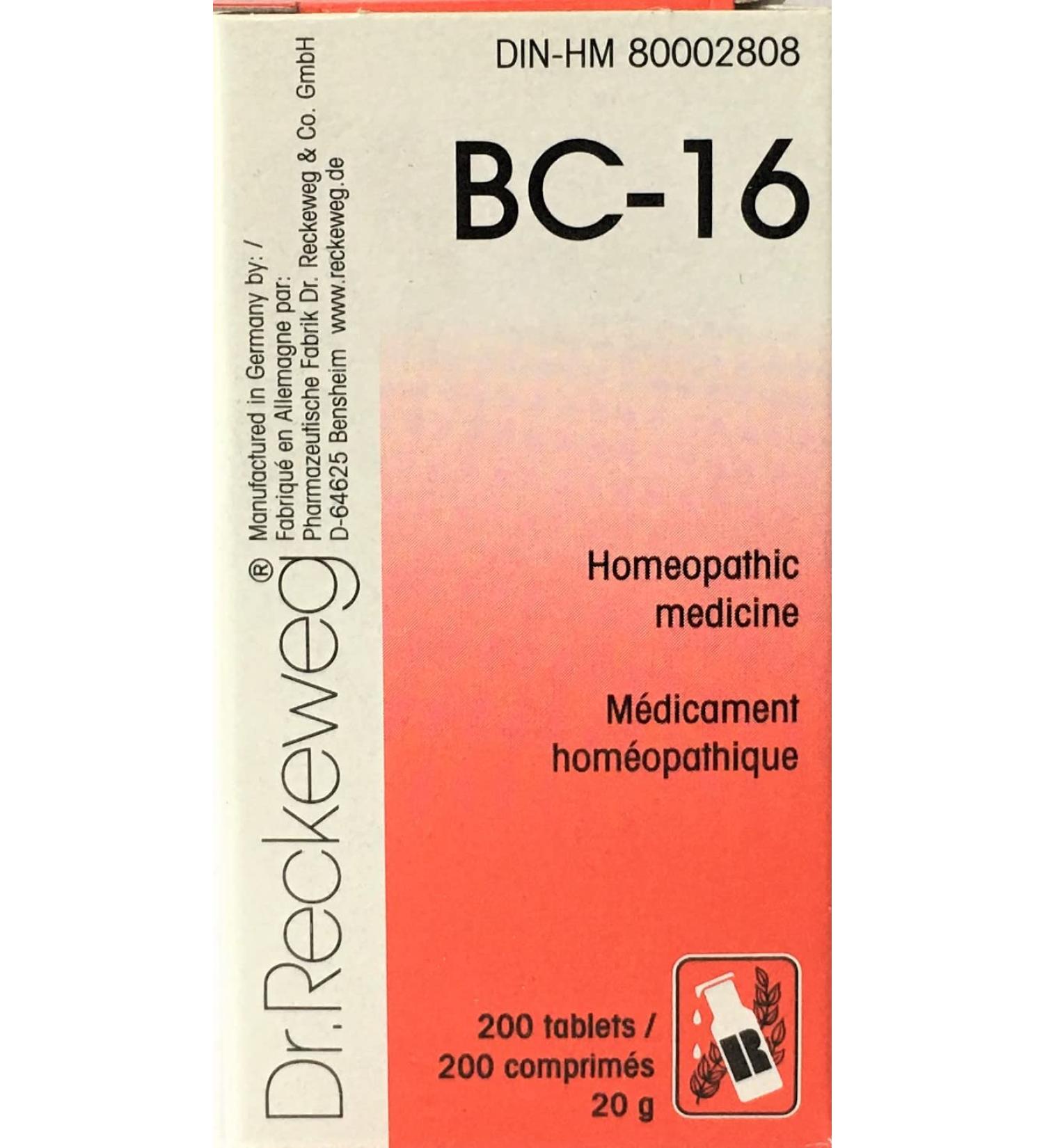 Buy Dr. Reckeweg BC-16 Homeopathic Remedy - Fast International Shipping - Buy Online on GoSupps.com
