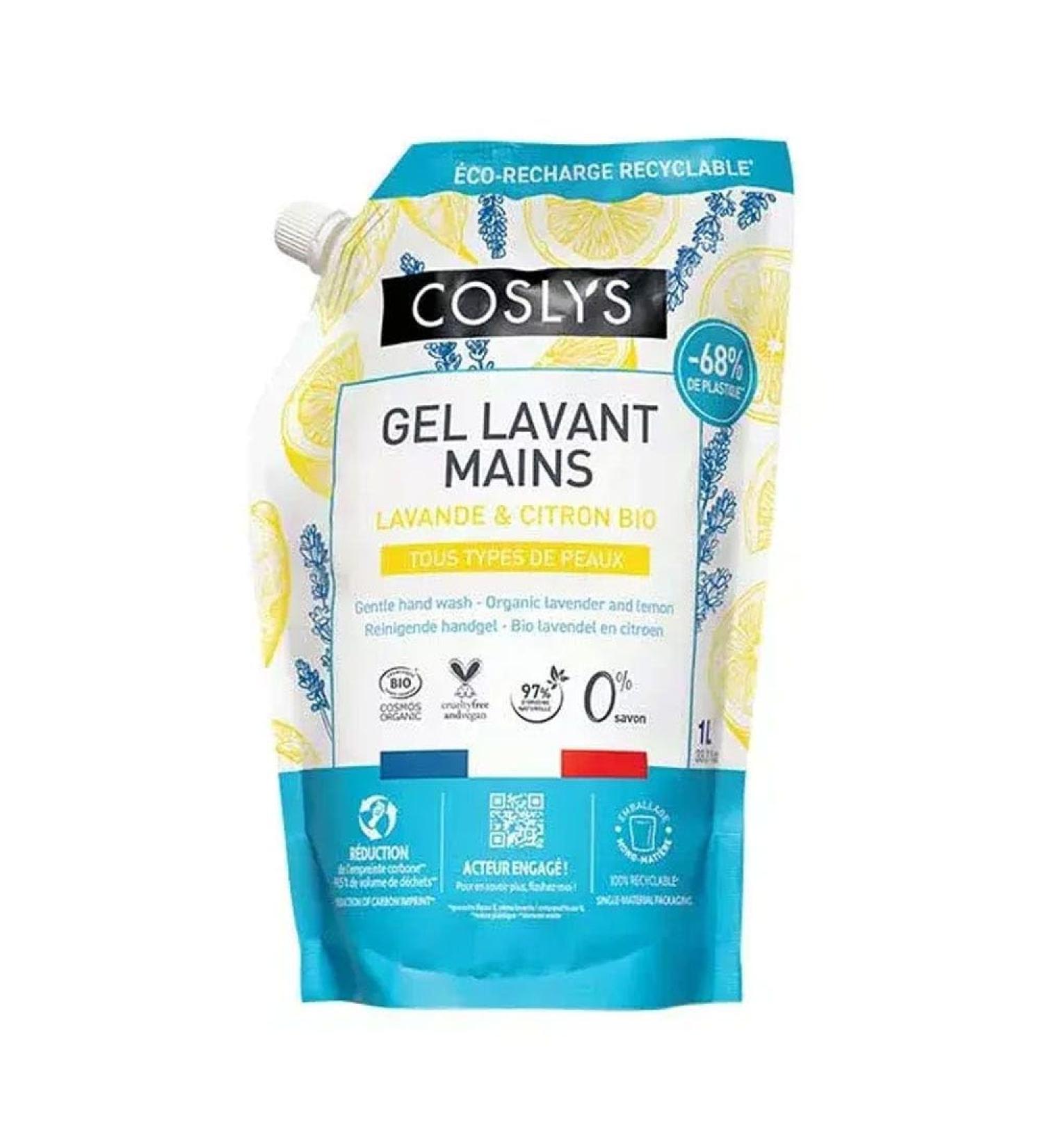 Coslys Coslys Organic Lavender Lemon Hand Wash Gel Eco-refill 1L
