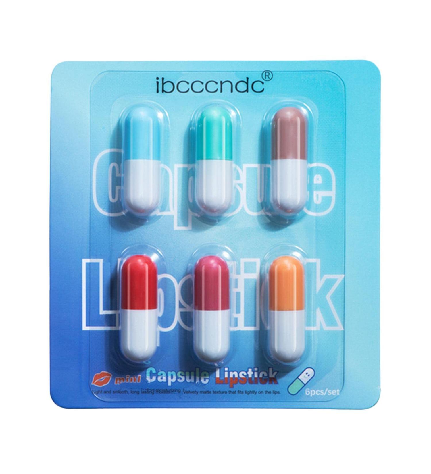 Richolyn Lip Pills Lipstick | Pill Shape Lipstick 24 Hour Lipsticks Nude Velvet LipstickLong Lasting Lipstick in - Buy Online on GoSupps.com