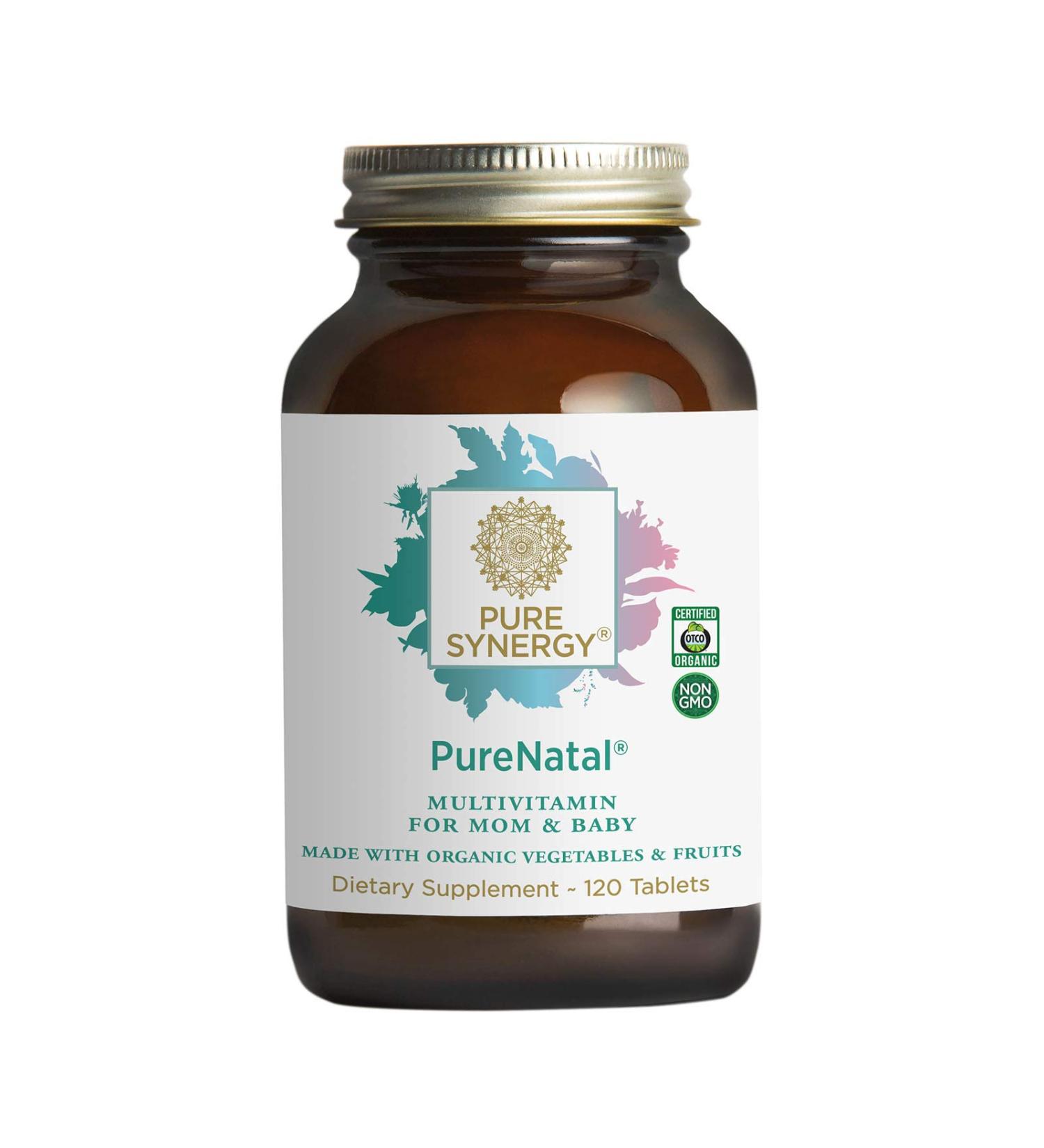 Pure Synergy PureNatal 120 Tablets - Premium Prenatal Vitamins for Optimal Health - Buy Online on GoSupps.com