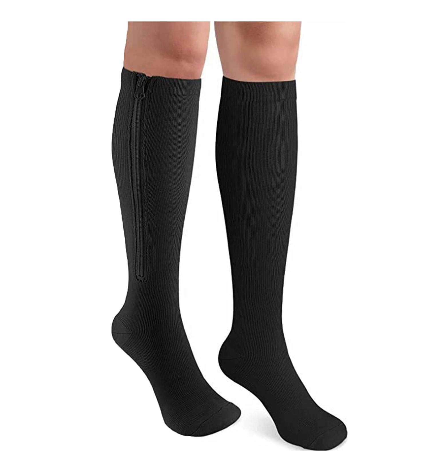 MDRCG Compression Socks with Zipper - Support Stockings for Men & Women | Black Compression Socks for Optimal Circulation - Buy Online on GoSupps.com