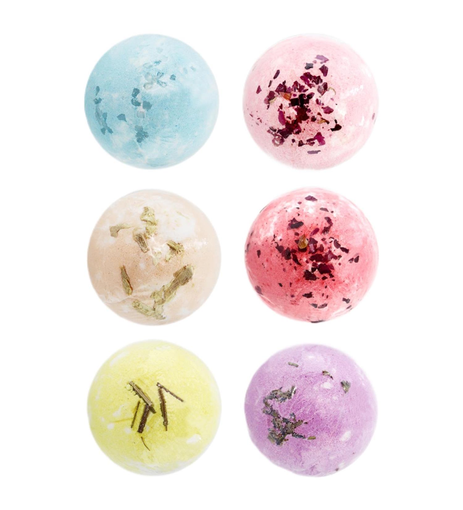 Boules de douche pour femme boule de sel de bain Boules de douche naturelles | Ensemble de 6 boules de bain pour femmes et hommes Kit de boules de douche naturelles boules de bain Spa  - Buy Online on GoSupps.com