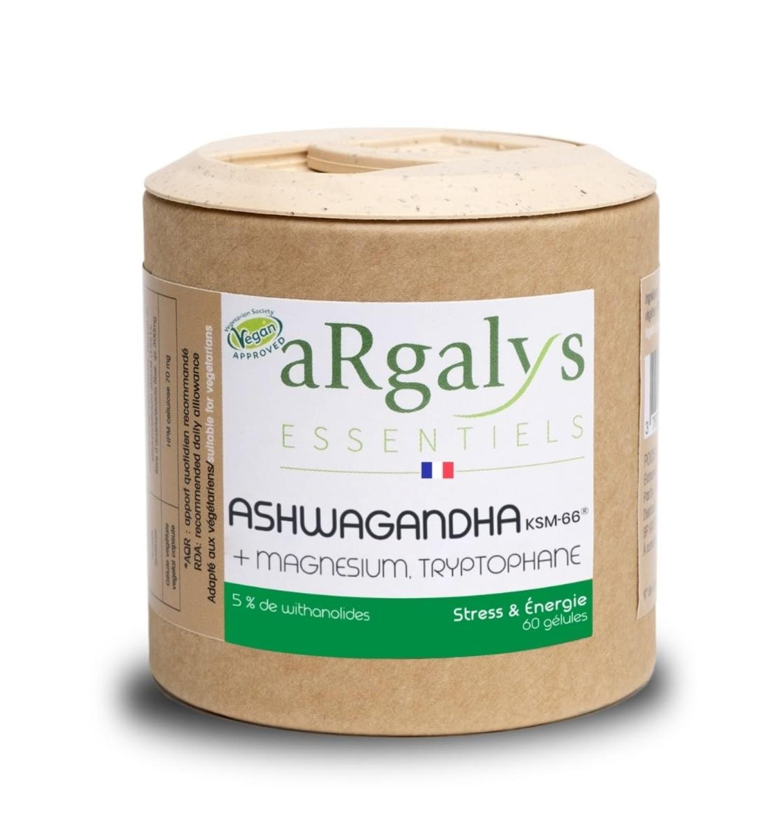 Ashwagandha Brevet KSM-66 + Magn sium et Tryptophane - Extra Fort : 5% withanolides - Stress Sommeil nergie Bien- tre - 60 g lules vegan 900mg - Qualit Sup rieure - Buy Online on GoSupps.com