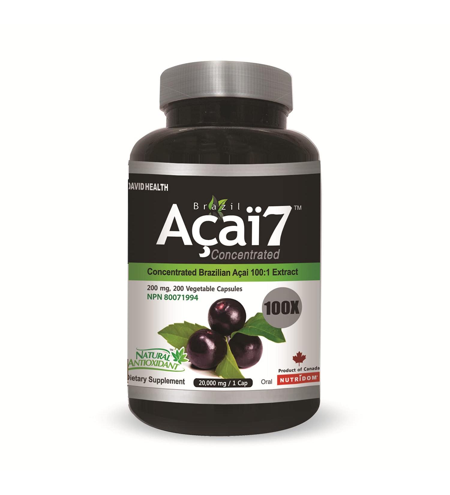 Brazil Acai (100X 200mg 200 Vcaps) 200 count (Pack of 1) - Buy Online on GoSupps.com