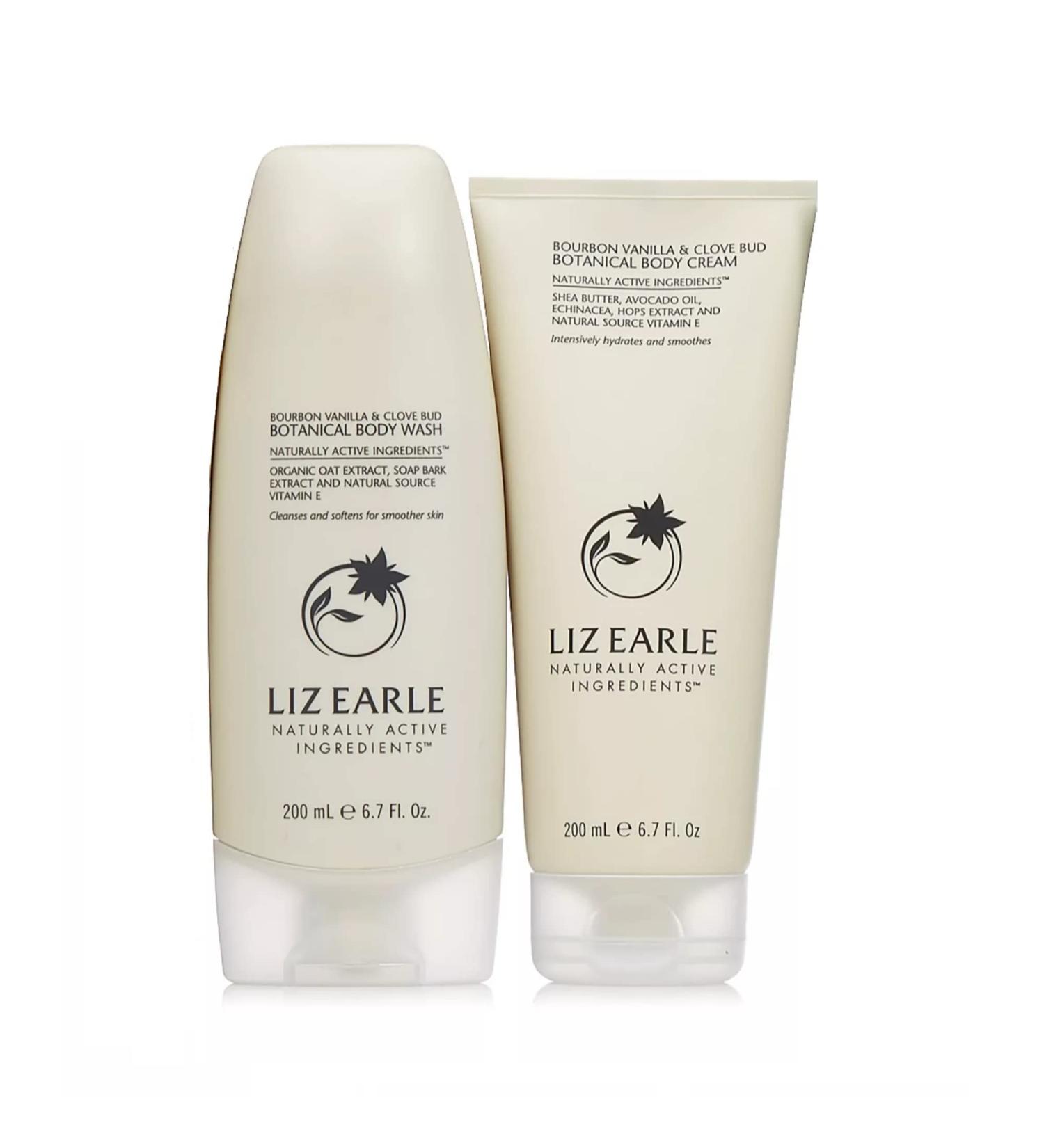 Liz Earle Bourbon Vanilla & Clove Bud Body Wash & Body Cream (200ml) Gift Set
