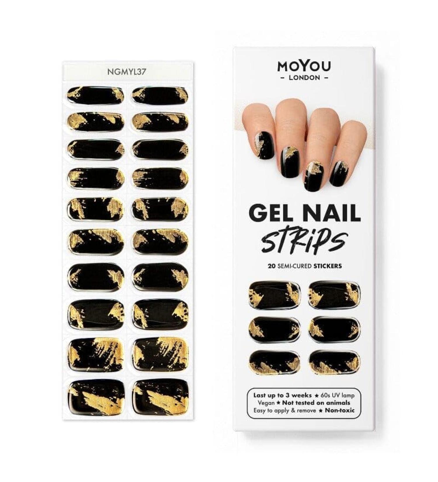 MOYOU LONDON Semi Cured Gel Nail Wraps 20 Pcs - Drama Queen - Buy Online on GoSupps.com