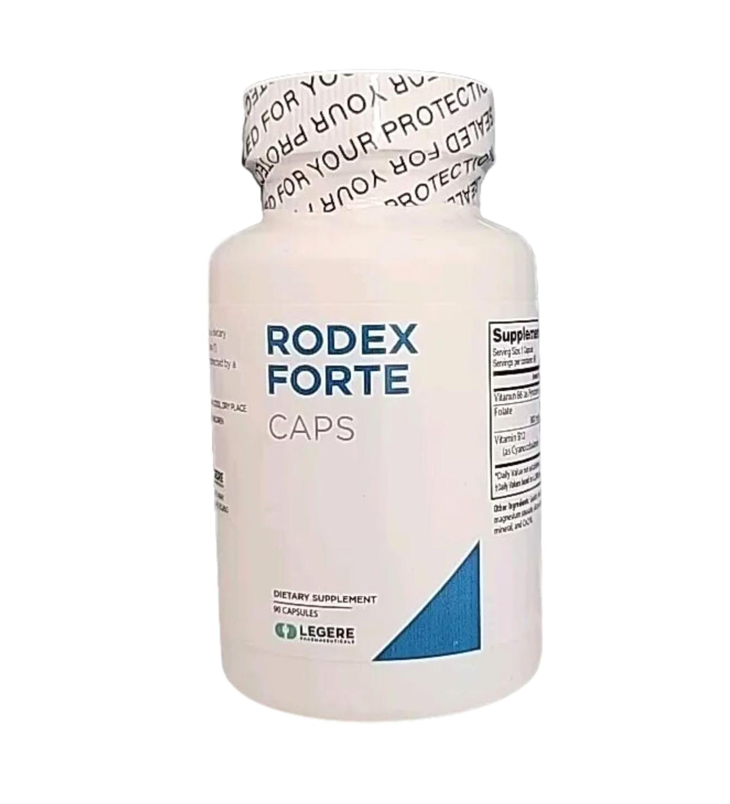 Legere Pharmeceuticals Rodex Forte Vitamin B6 Vitamin B12 and Folic Acid Supplement 90 Capsules