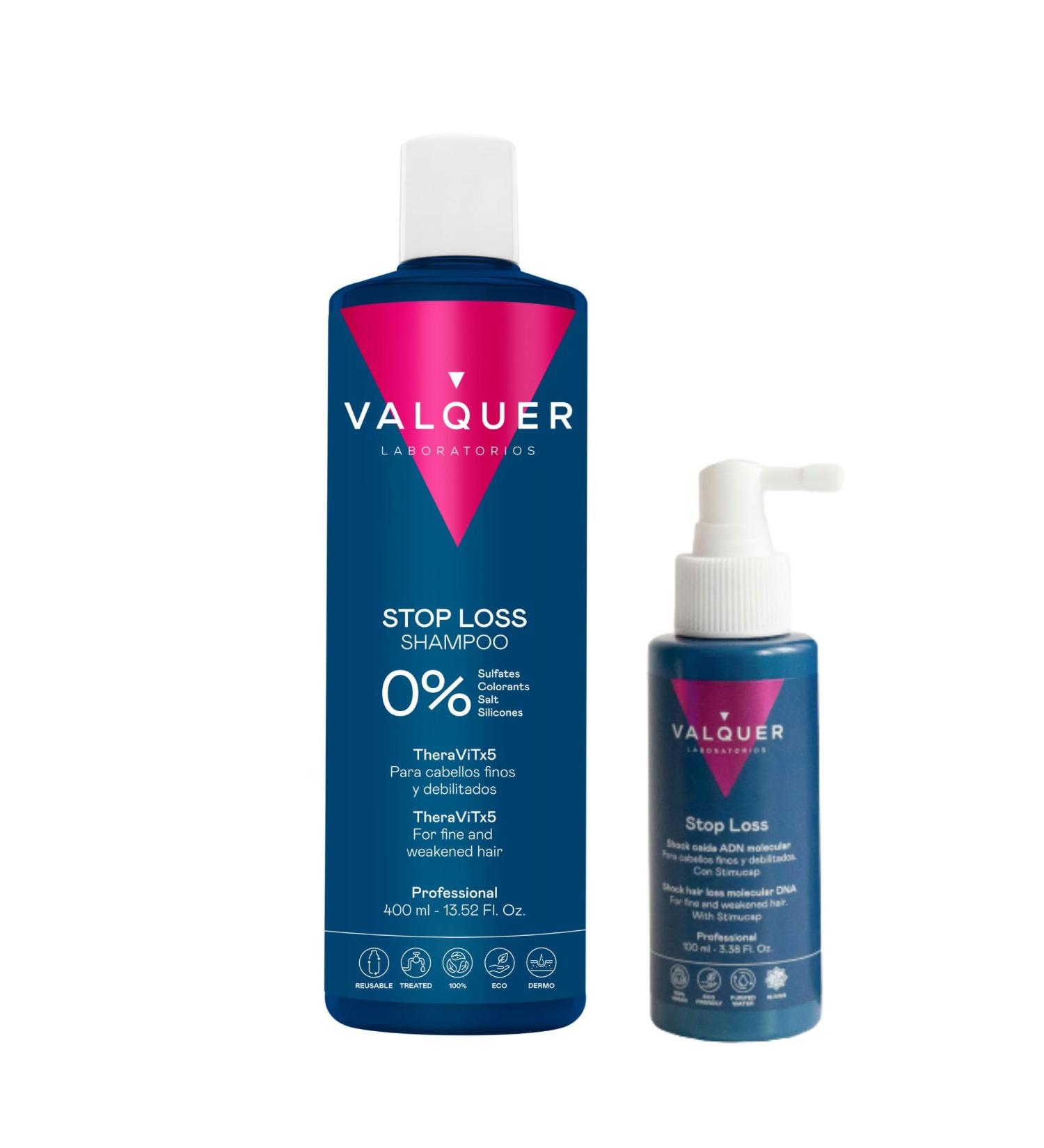 Valquer Laboratorios Valquer Profesional Antihair loss shampoo + shock hair loss and molecular Reduce hair loss Antihair loss Sulfatefree Stops hair loss 2 units - Buy Online on GoSupps.com