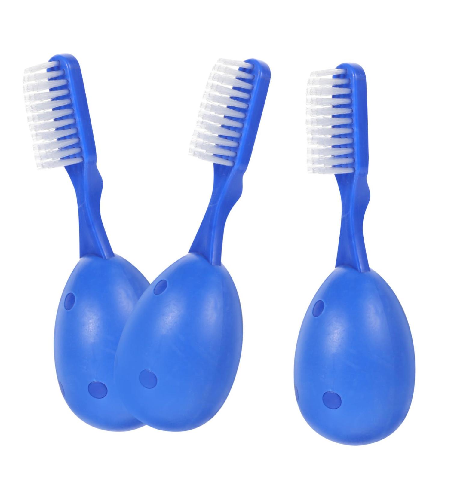 Healeved 3pcs Portable Tooth Cleaning Brushes - Durable Plastic Prison Toothbrushes for Effective Oral Care - Buy Online on GoSupps.com