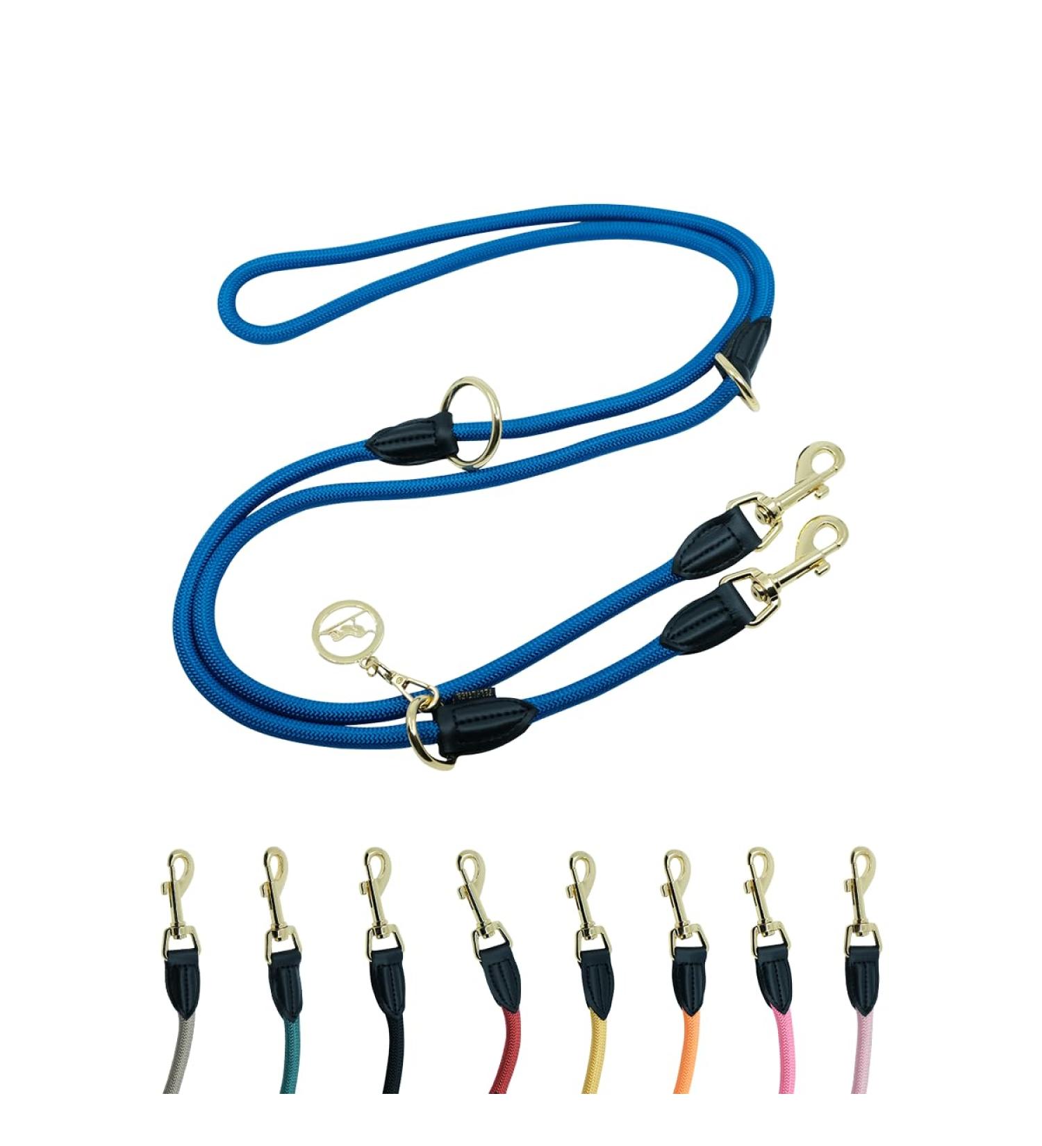 Buy Velvetier Adjustable Dog Leash 2m for Large & Medium Dogs | Durable Paracord & Nylon with 2 Carabiners - Royal Blue - Buy Online on GoSupps.com