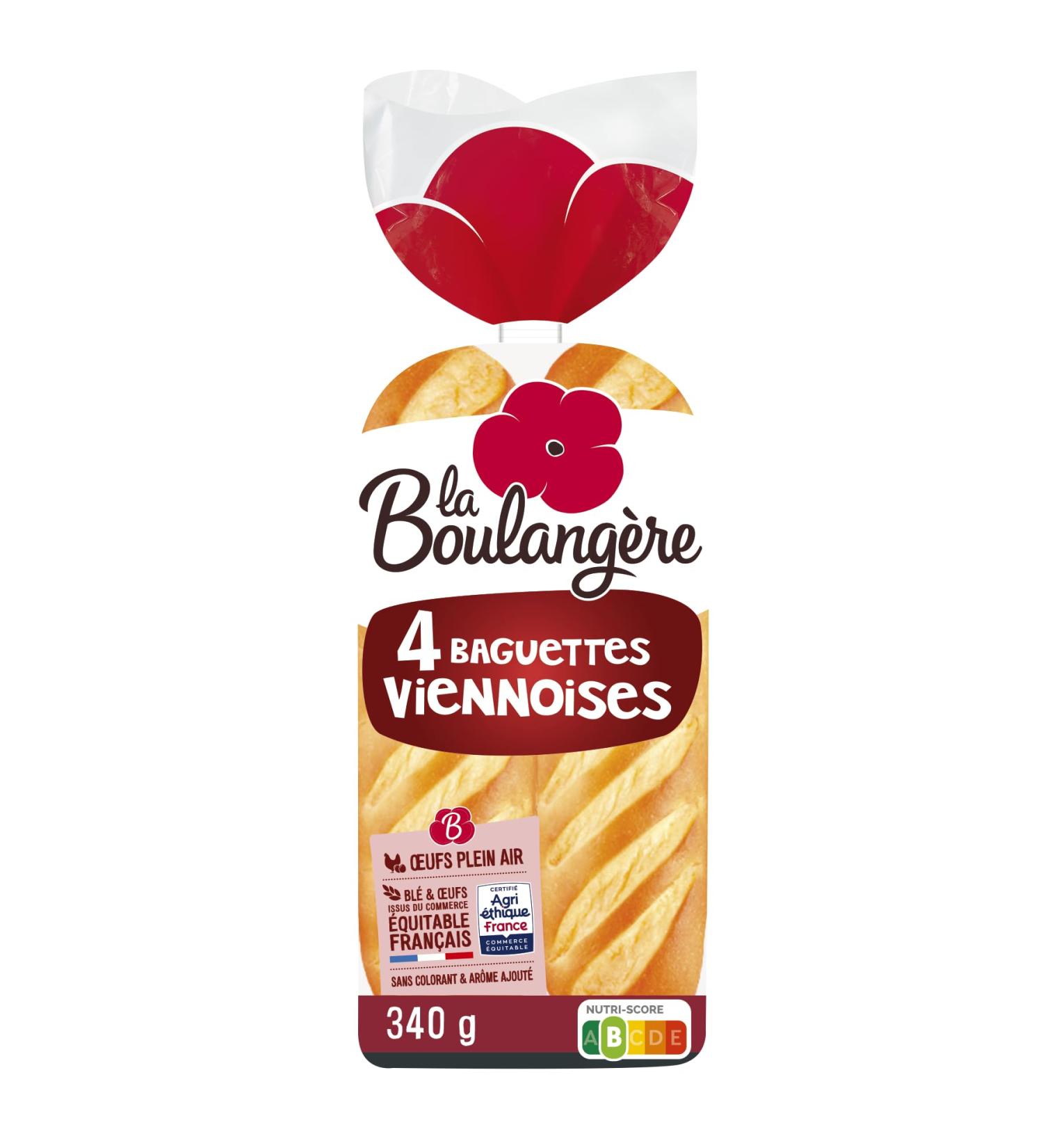 La Boulangère 4 complete Viennese chopsticks 340 g pack promotion the bakery – Pack of 4 chopsticks, 340 g