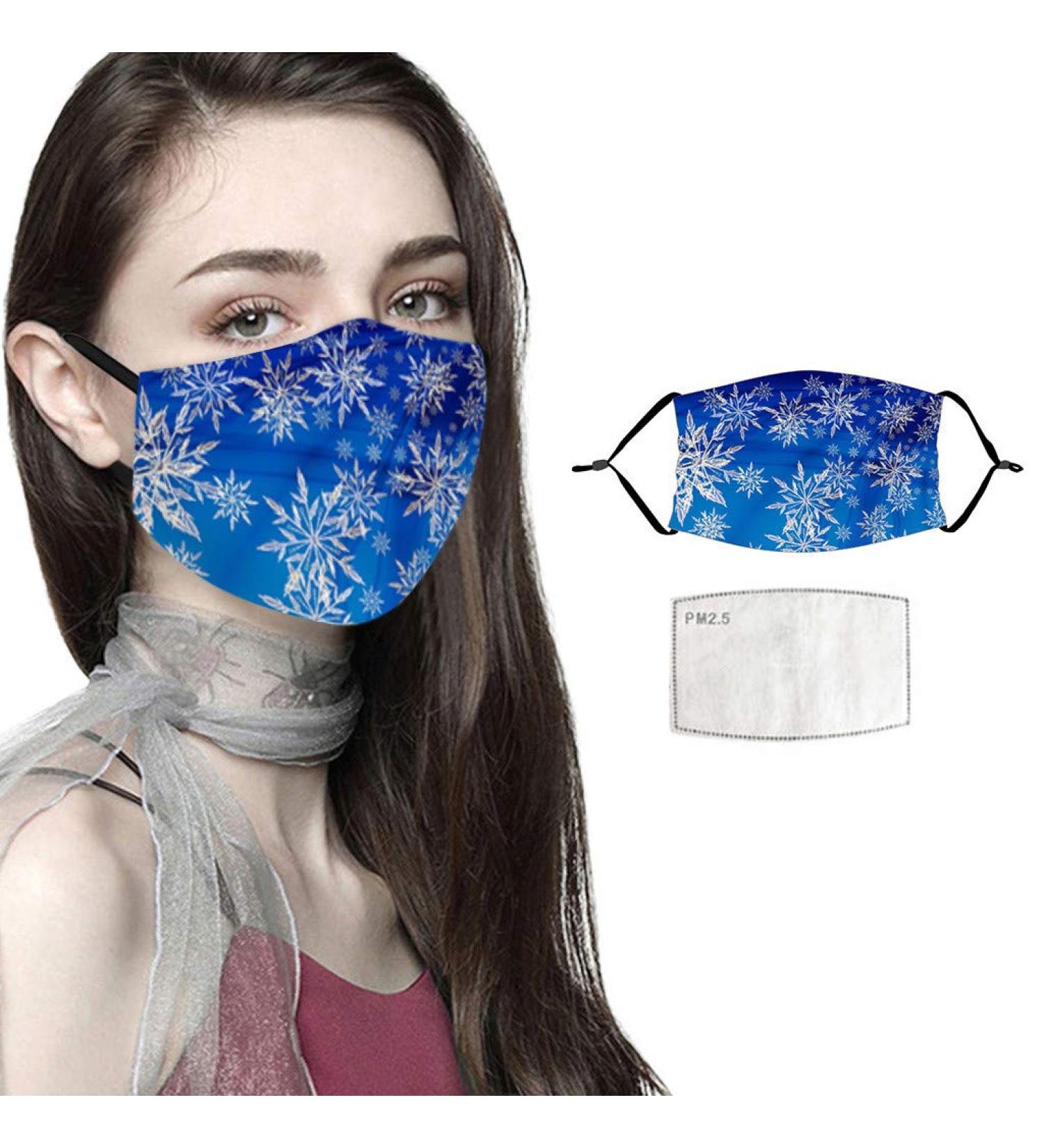 Lieikic Christmas Mundsprung - Washable Cotton Neck Gaiter for Men & Women | Breathable Dustproof Mouth & Nose Protection - Buy Online on GoSupps.com
