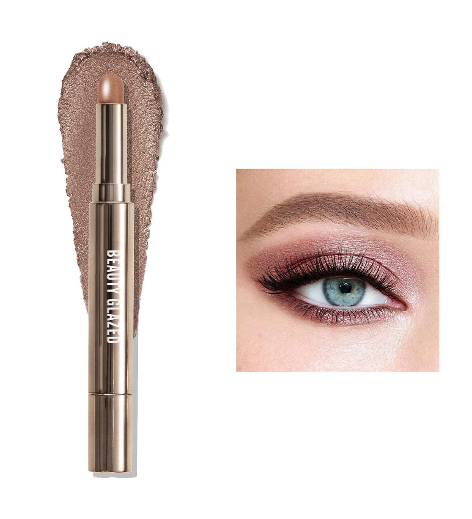 Shimmer Eyeshadow Stick Metallic Creamy Eyeshadow Pencil Crayon Eye Brightener Highlight Makeup Waterproof Long Lasting Cream Eye Shadow (#05 AMETHYST) - Buy Online on GoSupps.com