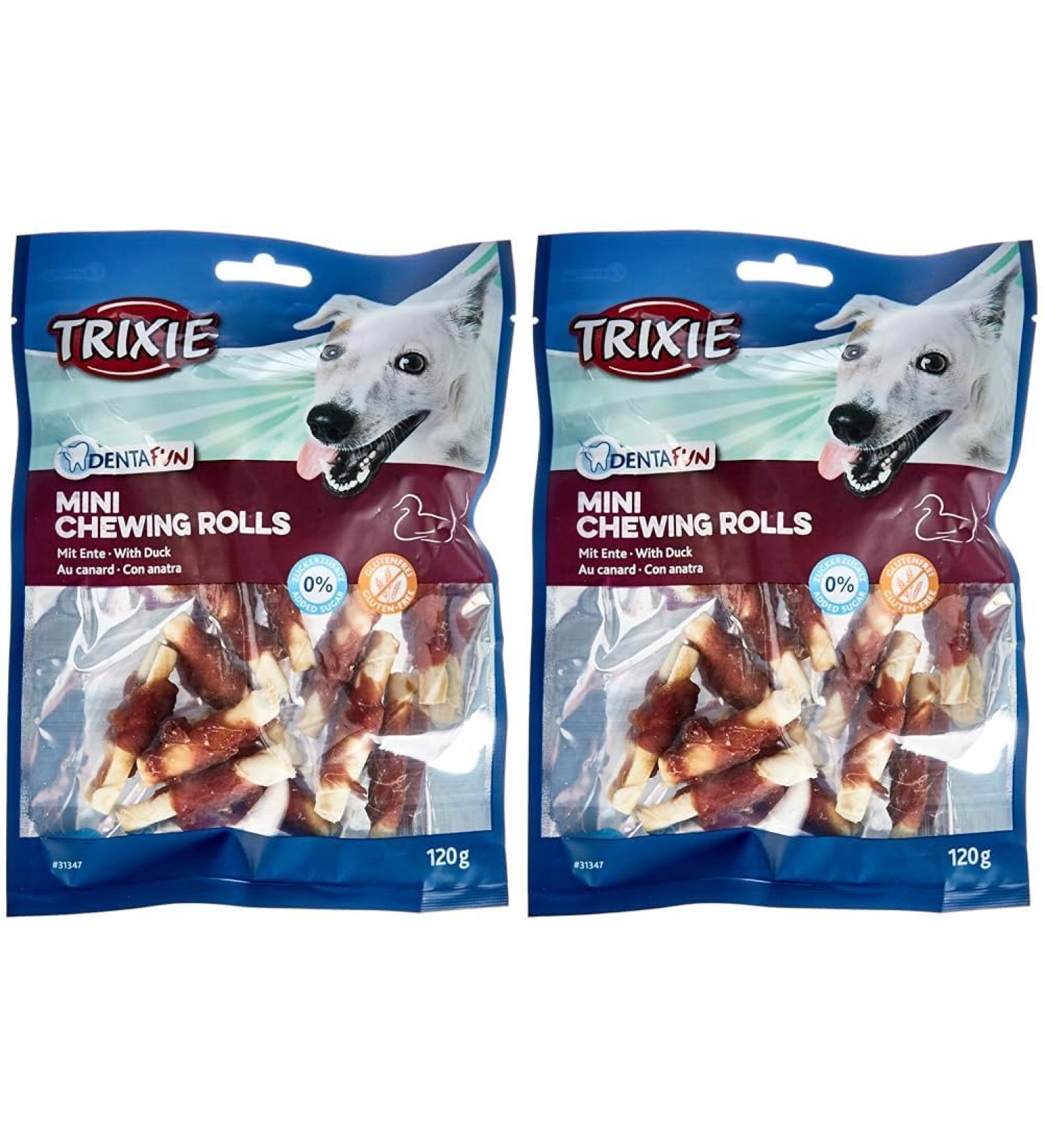 Denta Fun Mini Duck Chewing Rolls - 6 cm 120 g (Pack of 2) | Best Dog Chews for Healthy Teeth | Fast International Shipping - Buy Online on GoSupps.com