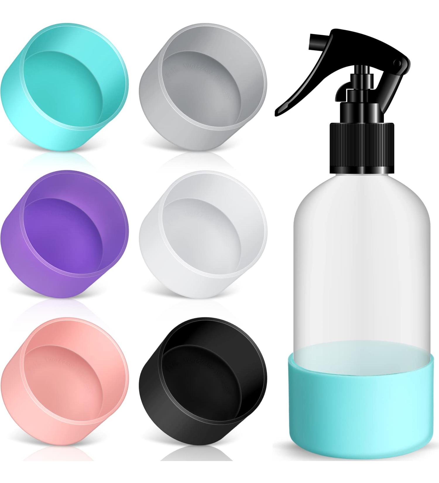 6-Piece Silicone Sleeve Set for 16oz Makeup & Water Bottles - Non-Slip Bottom Cover for Cosmetic and Sport Bottles - 6 Colors Available - Buy Online on GoSupps.com