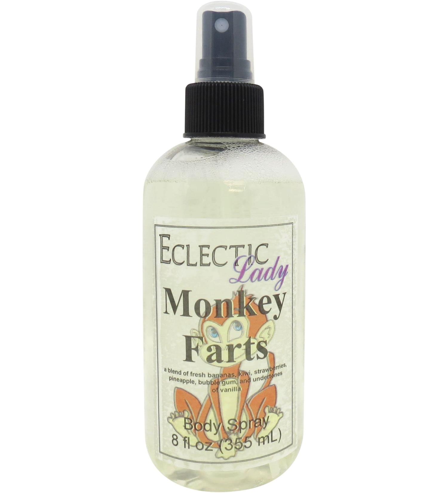 Monkey Farts Body Spray (Double Strength) 16 ounces Body Mist for Women with Clean Light & Gentle Fragrance Long Lasting Perfume with Comforting Scent for Men & Women Cologne with Soft Subtle 16 Fluid Ounces (Double Strength) - Buy Online on GoSupps.com