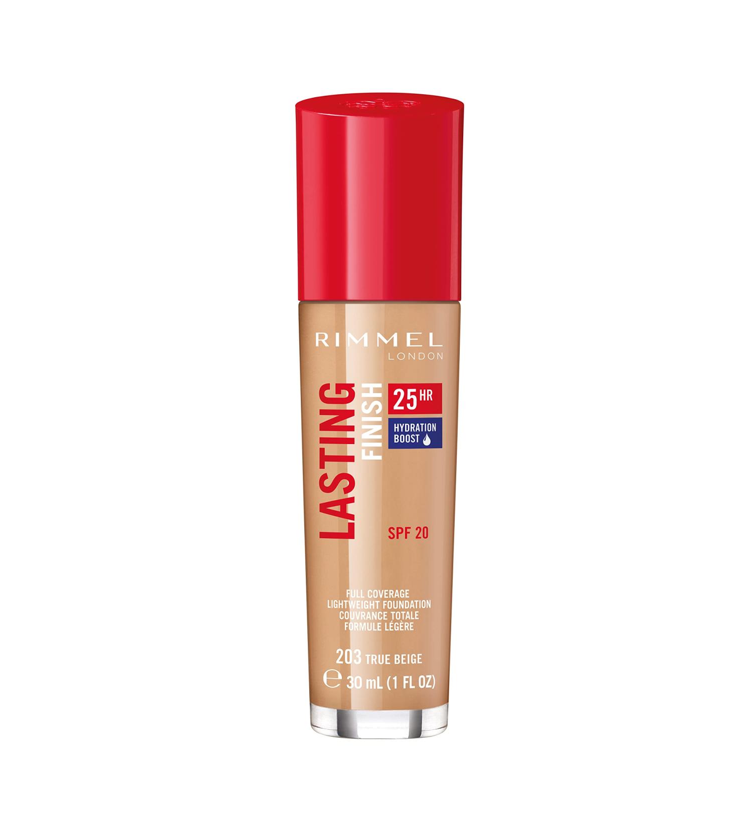 Rimmel Lasting Finish 25HR Foundation 203 True Beige 1 Ounce - Buy Online on GoSupps.com