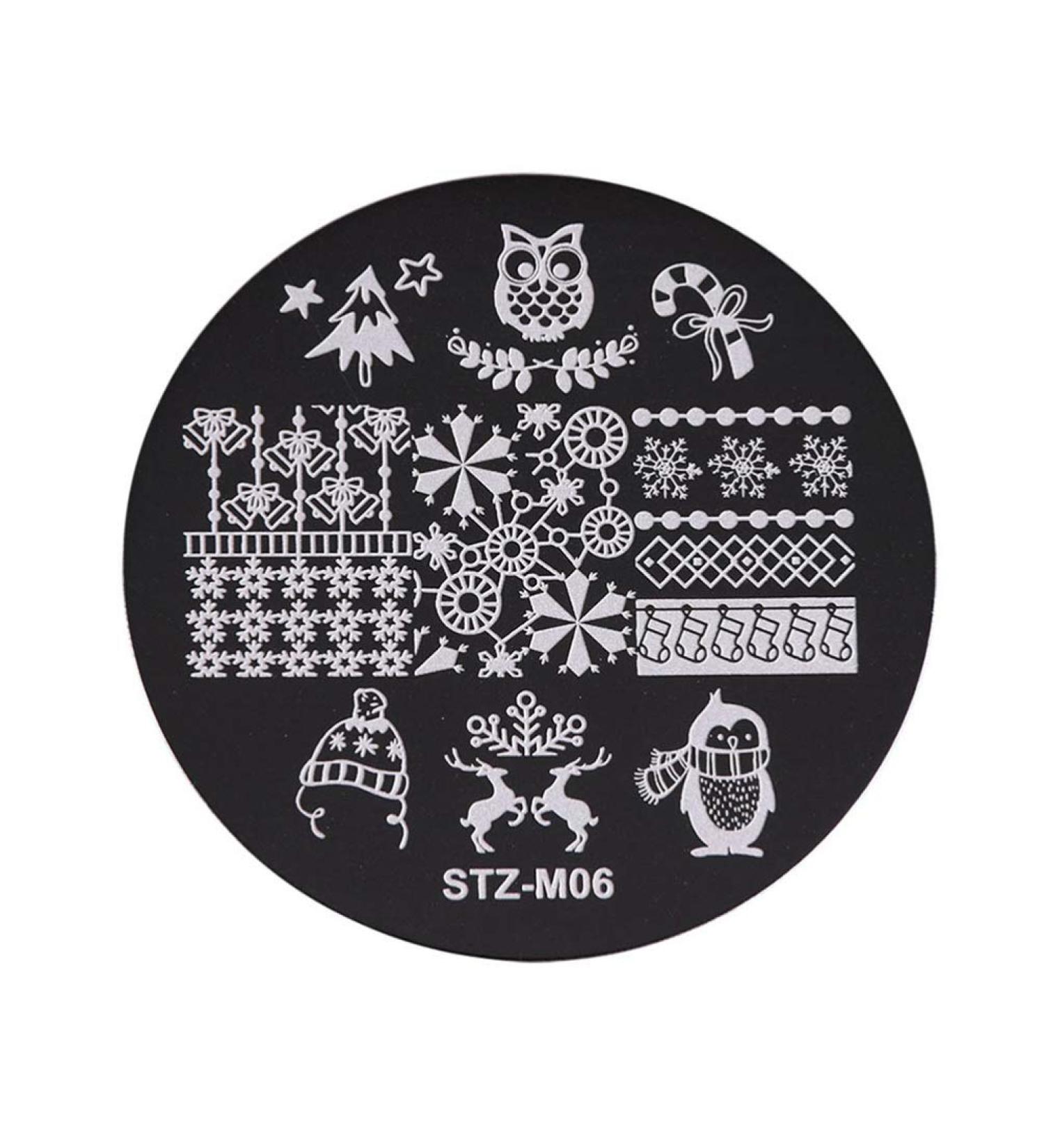 Lurrose Christmas Nail Stamps - 5 Snowflake Designs for DIY Nail Art & Manicure Decor - Buy Online on GoSupps.com