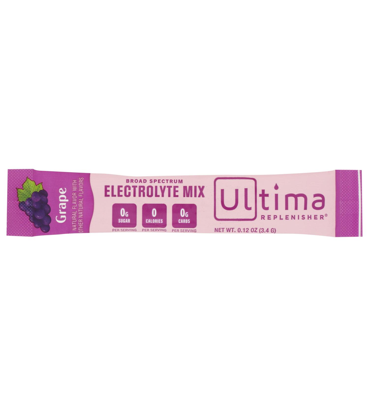 Buy Ultima Replenisher Grape Electrolyte Powder - 0.12 OZ | Electrolyte Drinks for Hydration | Fast International Shipping - Buy Online on GoSupps.com