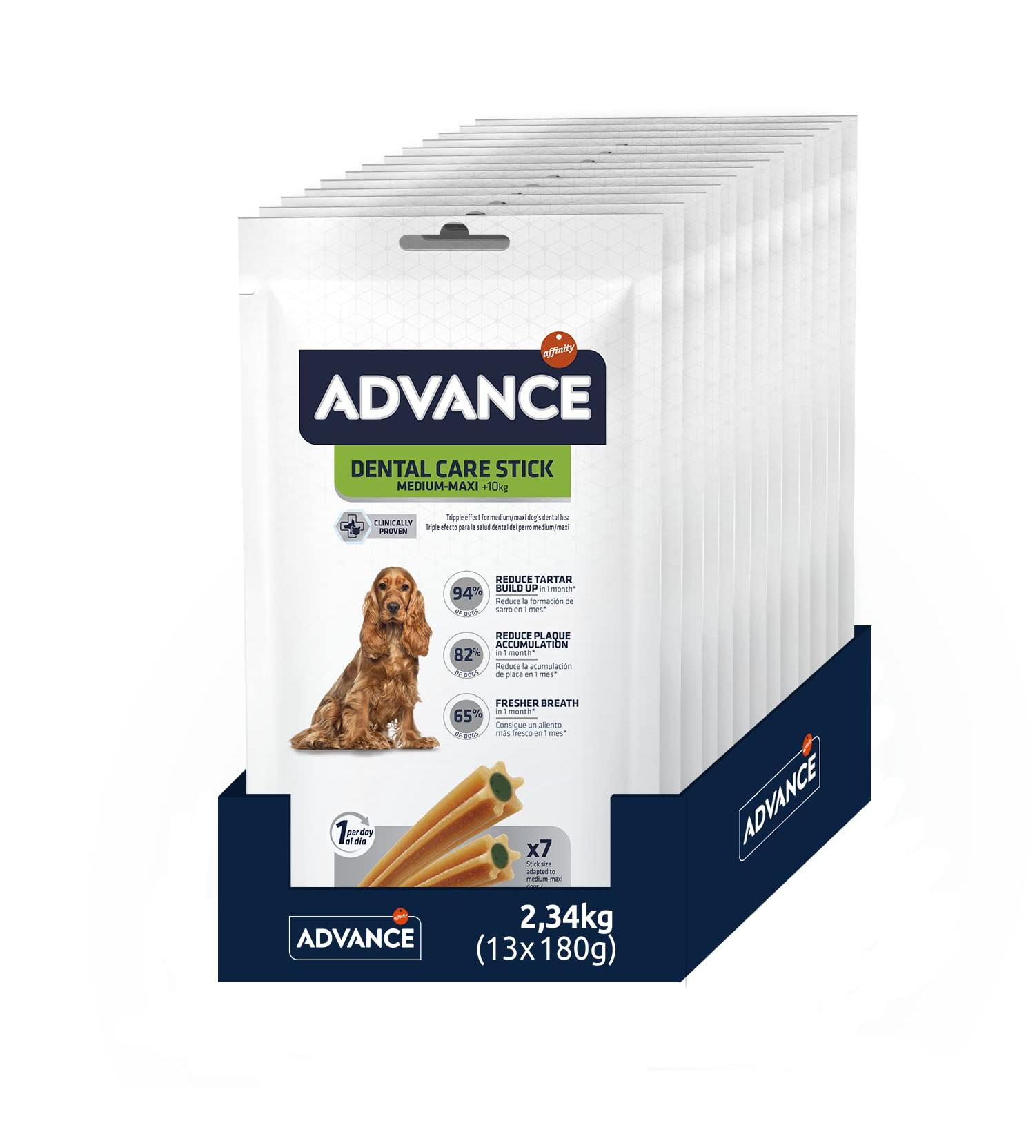 ADVANCE Snacks - Dental Care Stick for Dogs Medium-Maxi - Pack 13 x 180gr - Total 2340gr - Buy Online on GoSupps.com