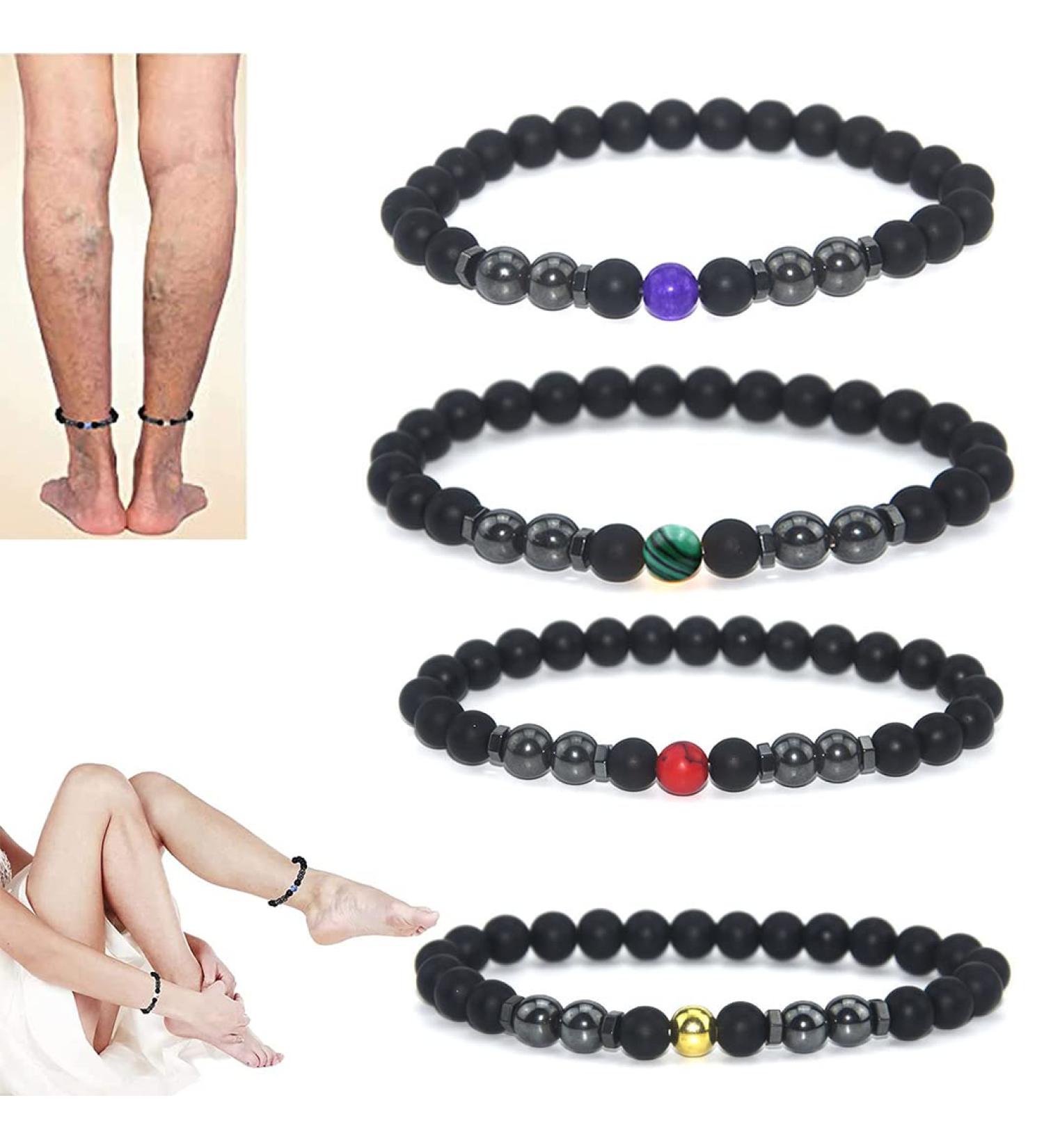 Long Tiantian Weight Loss Obsidian Bead Bracelet, 3Pcs Set, With