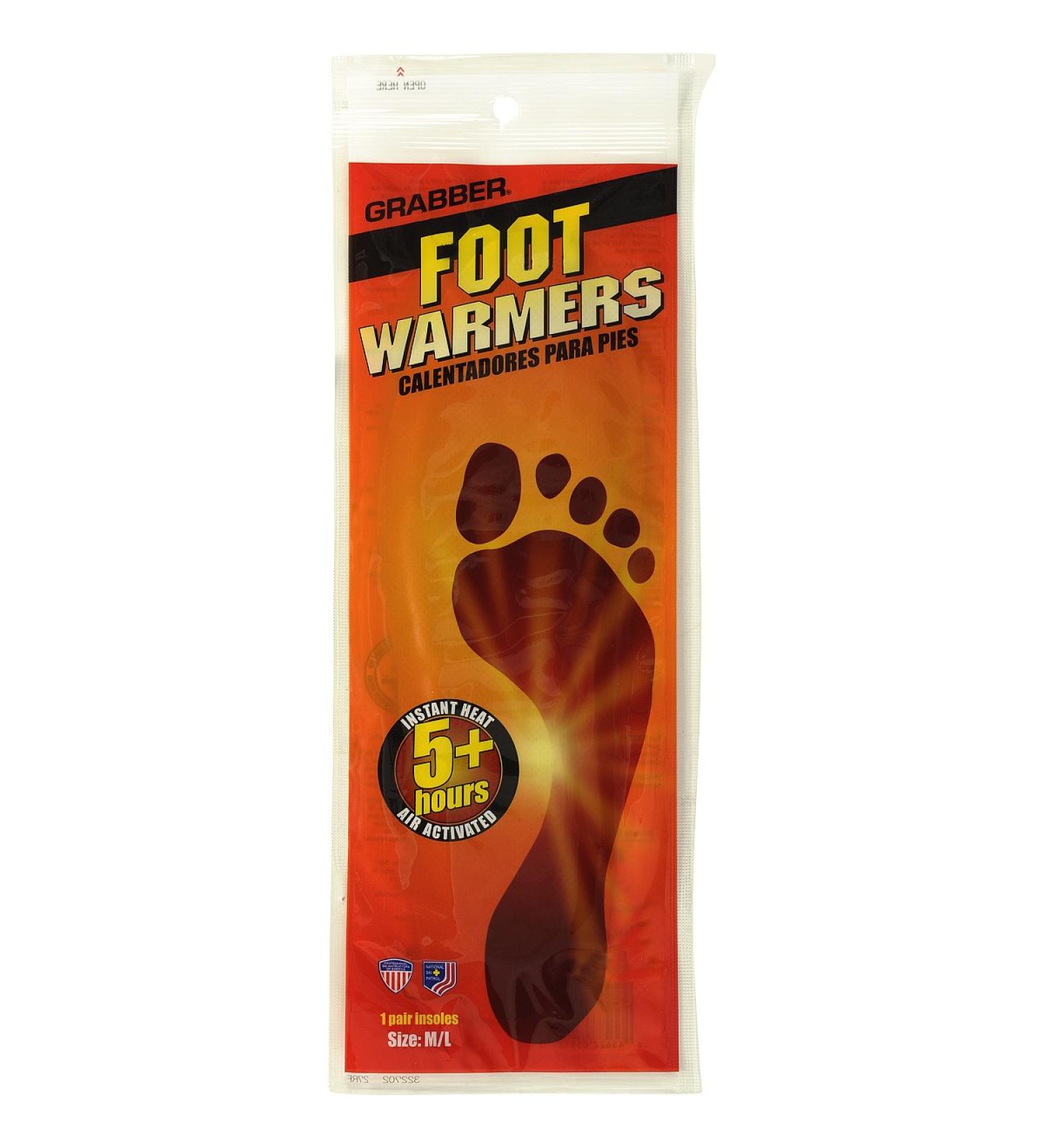 Grabber FWMLES3 Foot Warmer (3 Pair/Pack) Medium/Large
