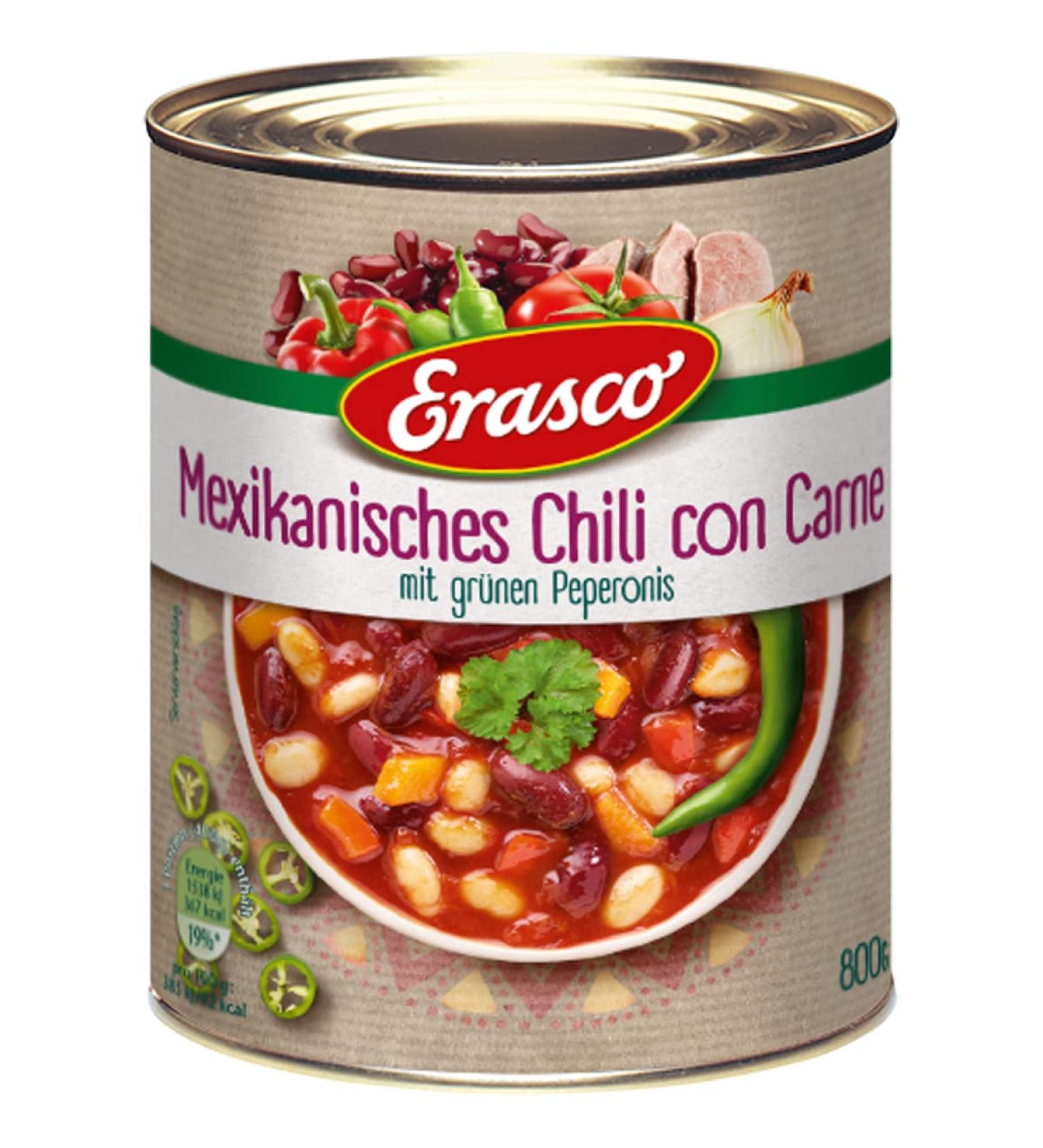  n.v. Erasco Mexican Chilli con Carne with Green Chili 800 g - Buy Online on GoSupps.com