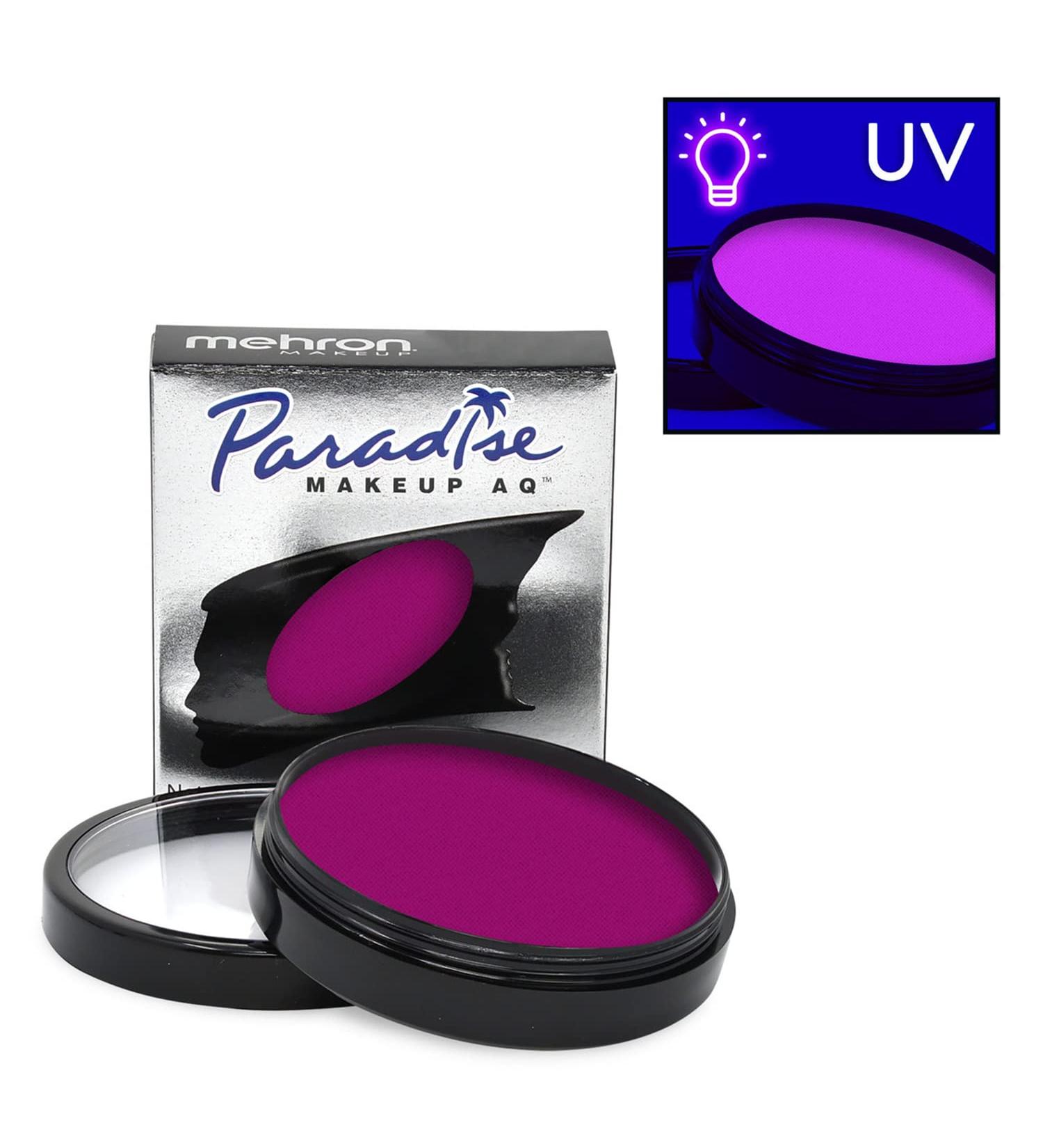 Mehron paradise make -up aq face and body color (40 g) - black light reactive - make -up for face body and hair (nebula)