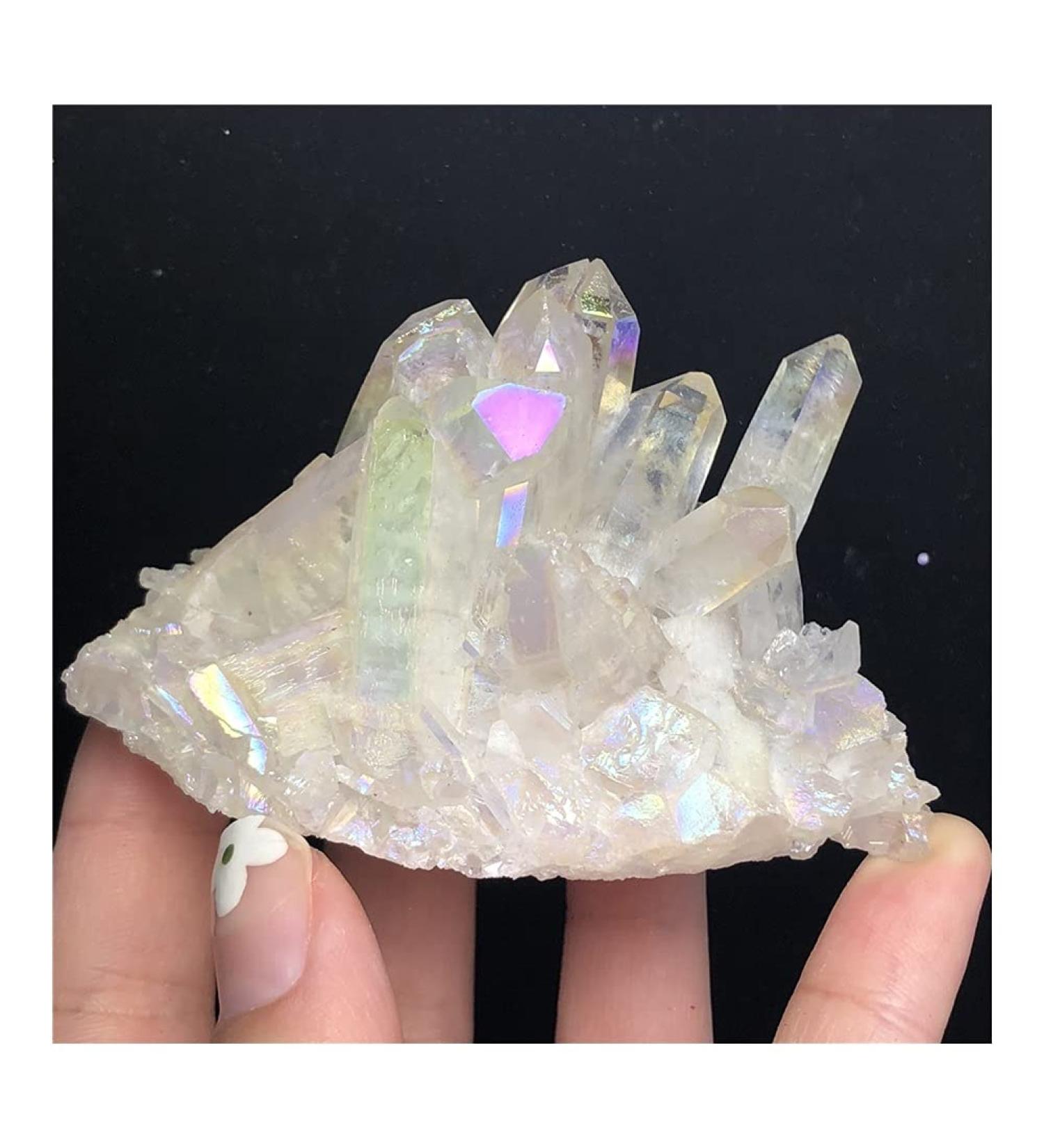 Natural White Crystal Clear Cluster Original Stone Quartz Specimen Rock Raw Gemstone Reiki Decor Crystal Cluster - Buy Online on GoSupps.com