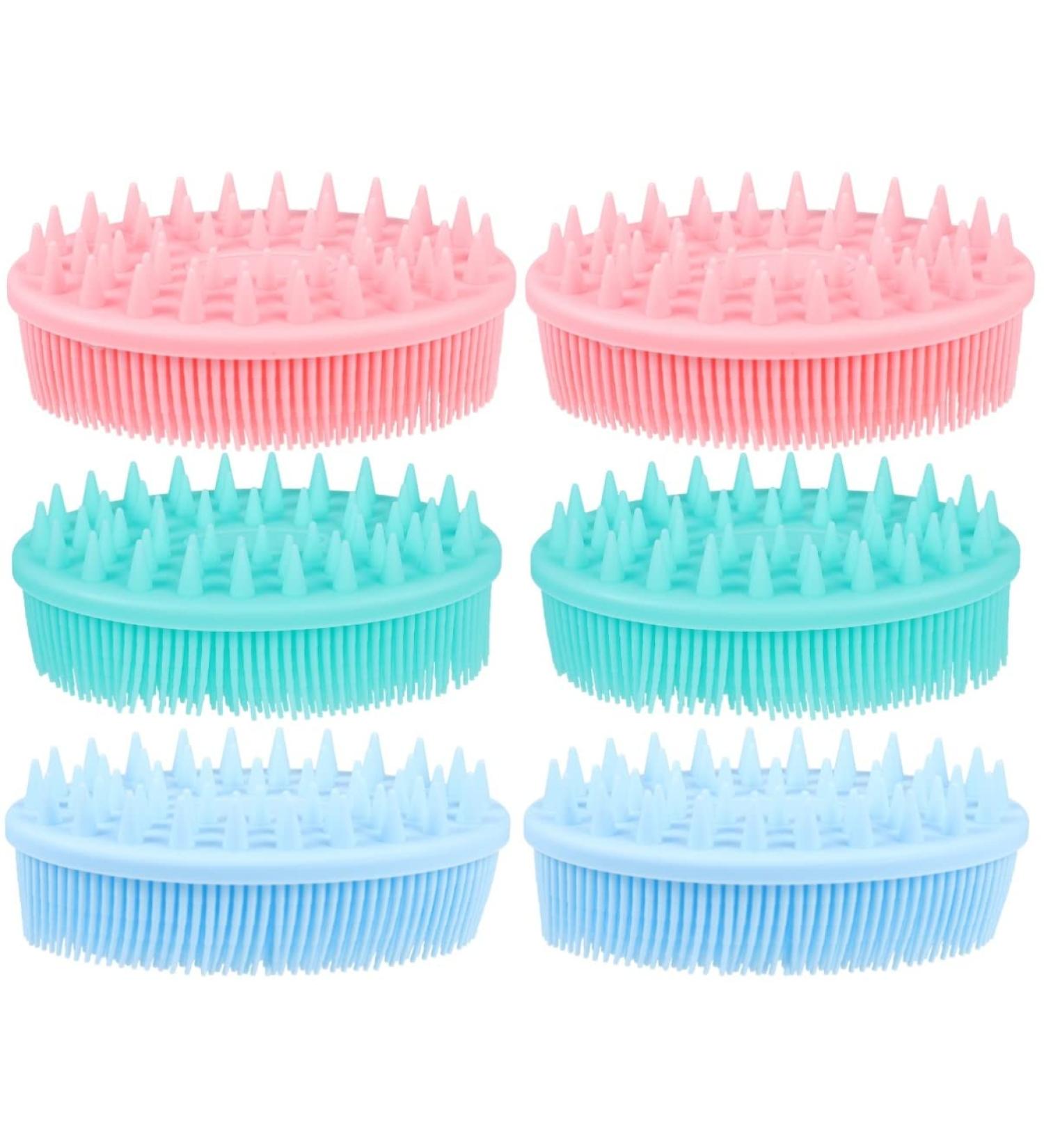 Beavorty Scalp Scrubber Set - 6 Silicone Hair Brushes for Adults and Kids - Buy Online on GoSupps.com
