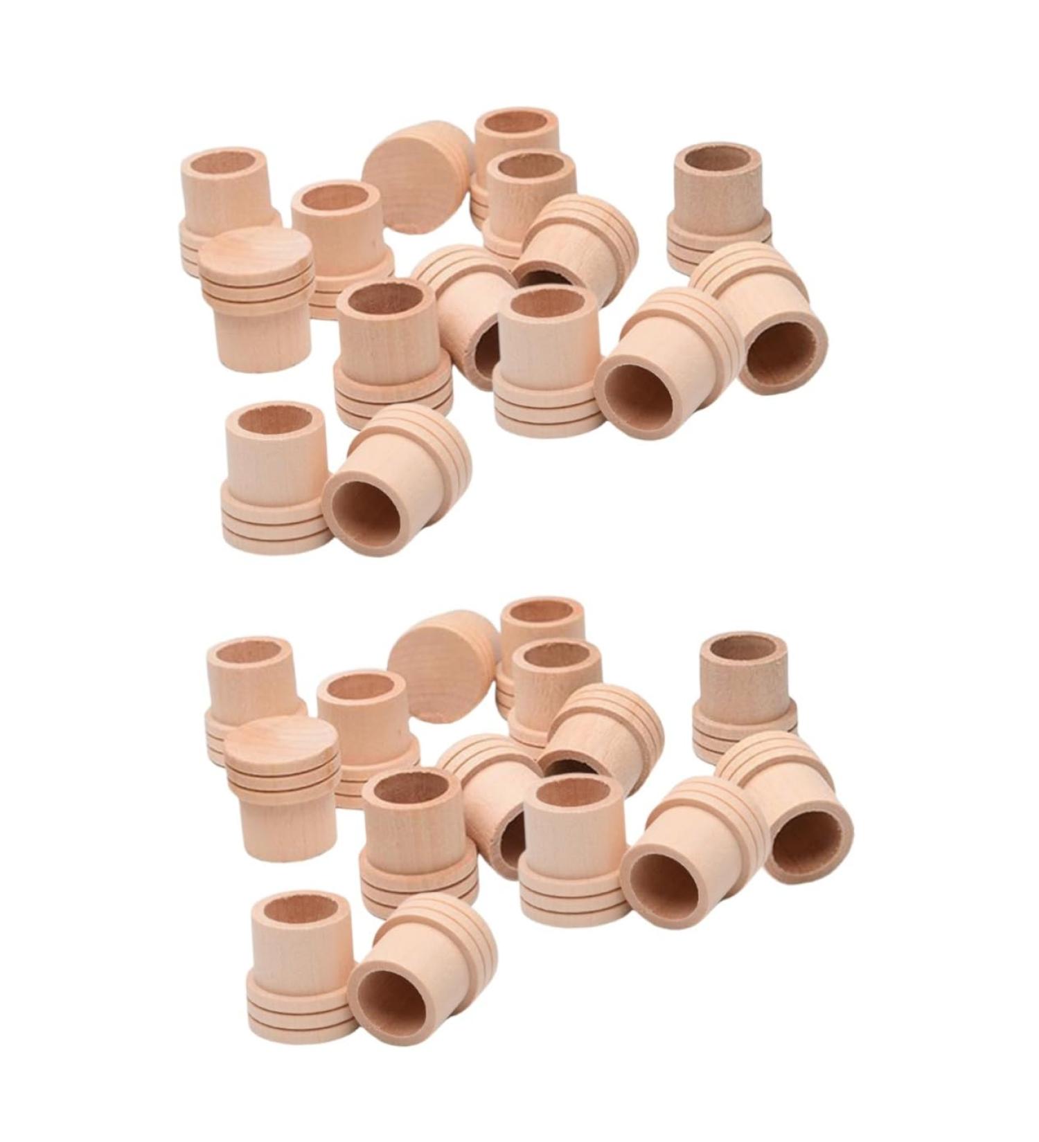 Minkissy 40 STK MOXA Fire Extinguisher Massage Rolls - Wooden Moxa Accessories for Effective Bleeding Relief - Buy Online on GoSupps.com