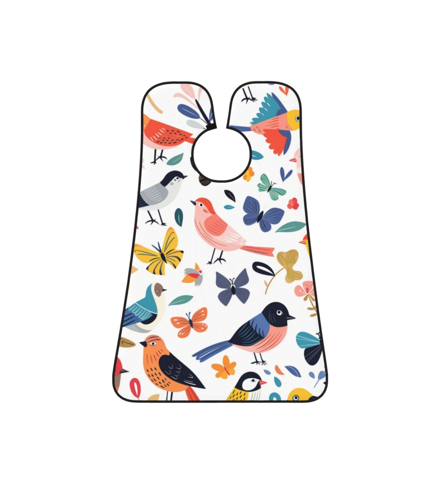 Bird Butterfly Print Beard Bib Apron | Non-Stick Hair Catcher for Men | Great Shaving Gift | One Size Black - Buy Online on GoSupps.com