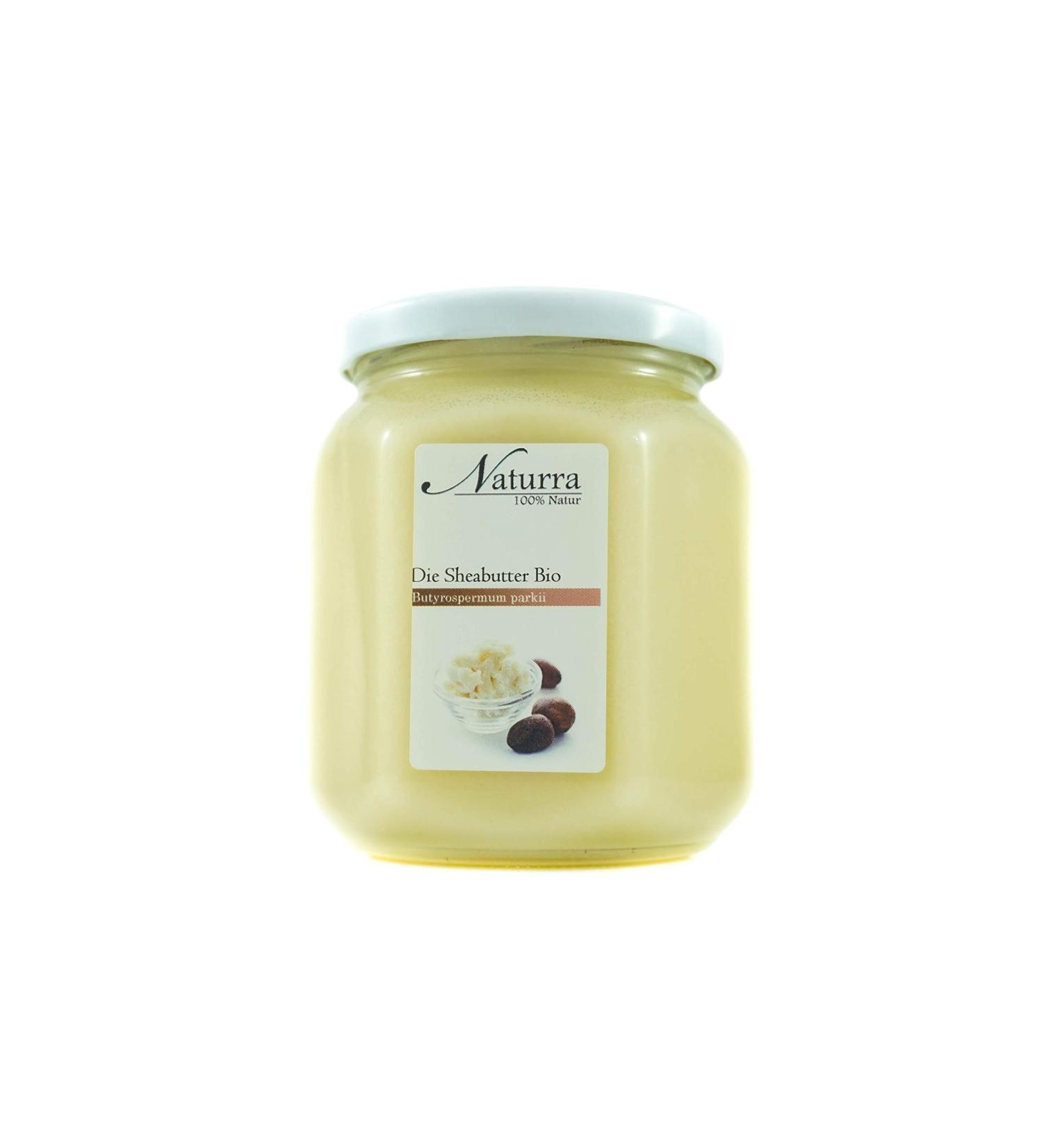 Naturra Organic Unrefined Shea Butter 480g - Cold Pressed Fresh & Premium Quality in Glass Jar | Buy Online Worldwide - Buy Online on GoSupps.com