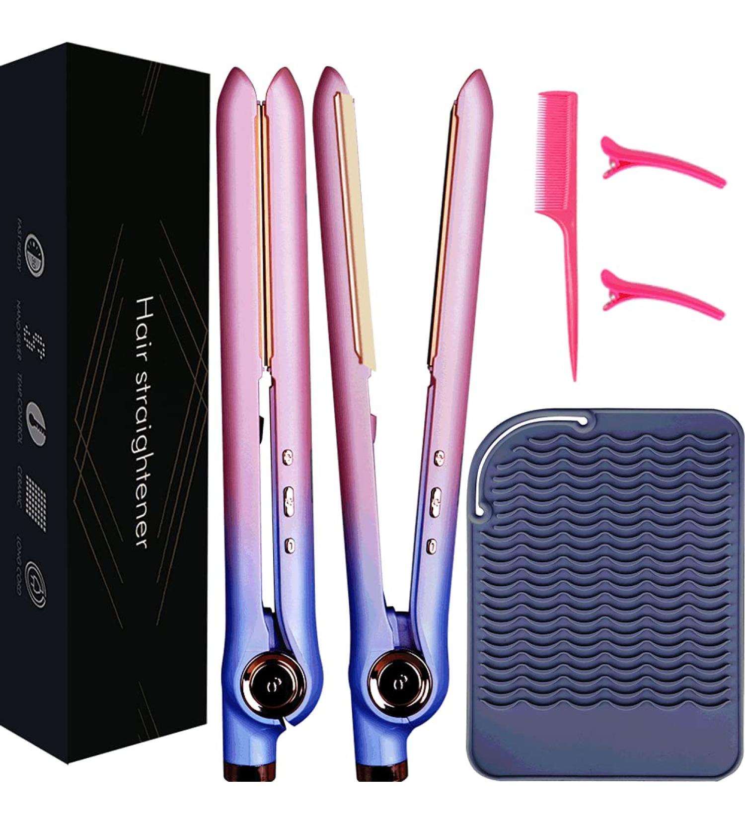 Buy 2 in 1 Hair Straightener & Curler - Nano Titanium Ceramic with Argan Oil Ionic Protection | 25 Temp Settings & Auto Shut-Off - International Shipping Available - Buy Online on GoSupps.com