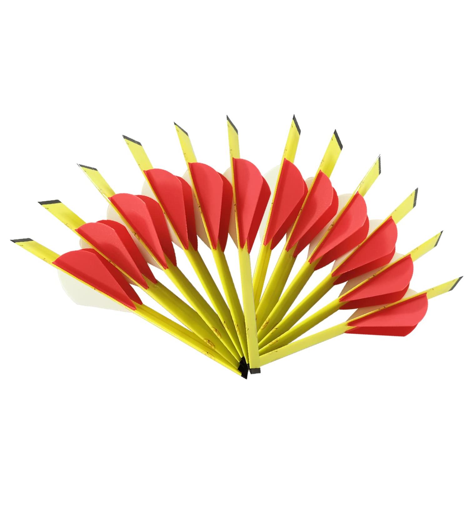 LEANPRO Shrink Fletch 2 Vanes 12-Pack - Arrow Wraps for Arrows and Bolts - DIY Archery Fletching Tool Yellow/Red - Buy Online on GoSupps.com