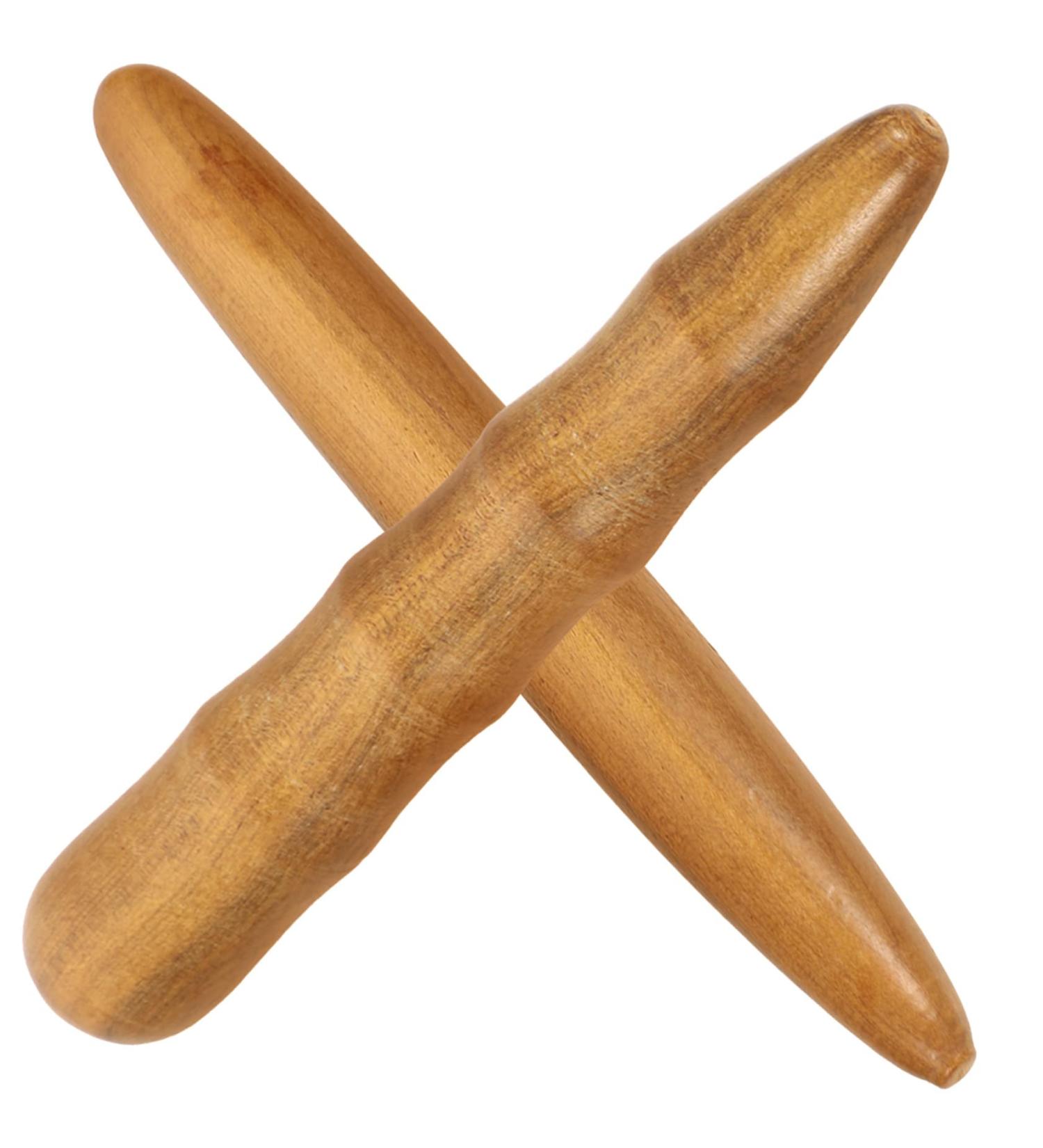 Orfofe 2-in-1 Acupressure Facial Tool | Wooden Reflex Zone Massage Tool for Foot Neck & Shoulder Relief | 11.5x1.5cm Light Brown - Buy Online on GoSupps.com