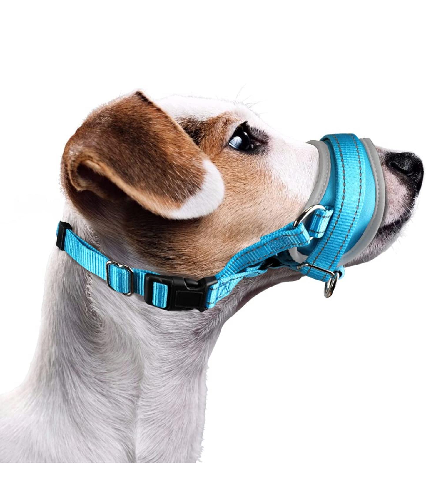 Nasjac Soft Dog Muzzle for Medium Dogs - Adjustable Anti-Bark Solution | Durable & Comfortable for Small & Large Breeds - Buy Online on GoSupps.com