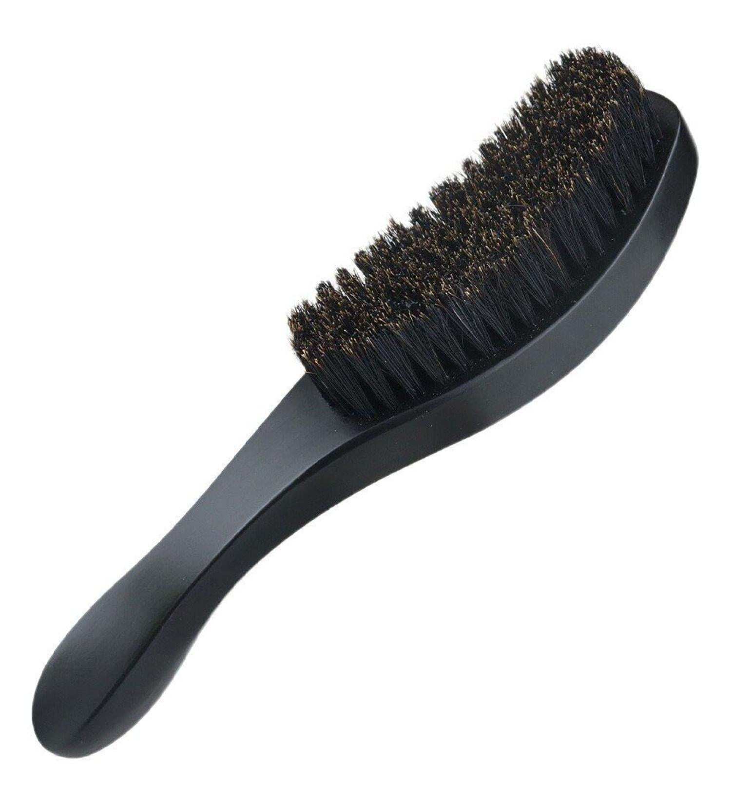 Baokuan Beard Brush - Wild Boar Bristle Curved Wave Brush for Men | Professional Facial Shaving & Mustache Tool | Salon Quality Hairdressing Tool - Buy Online on GoSupps.com