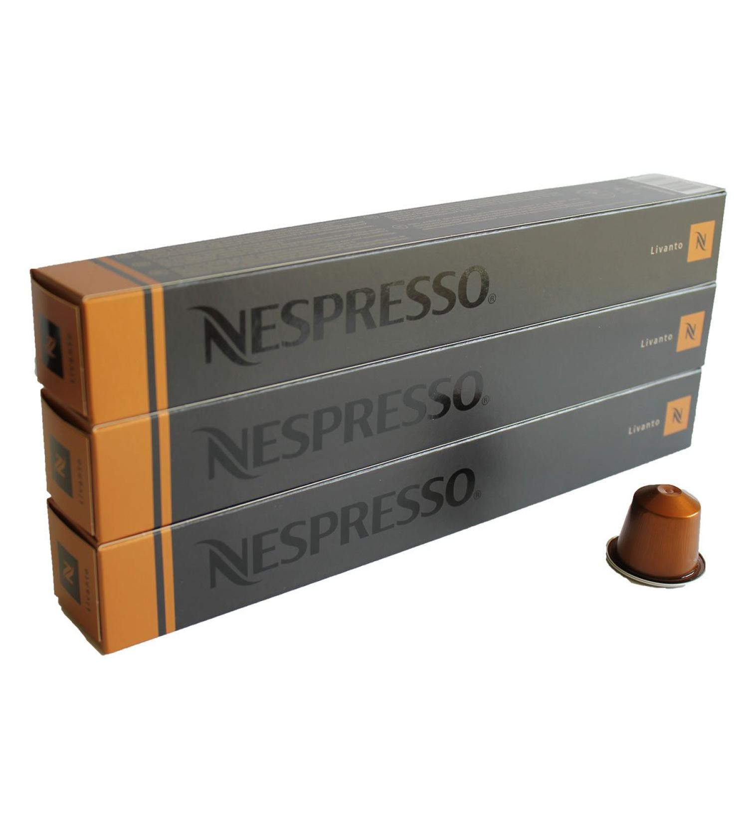 30 Nespresso Livanto Coffee Capsules