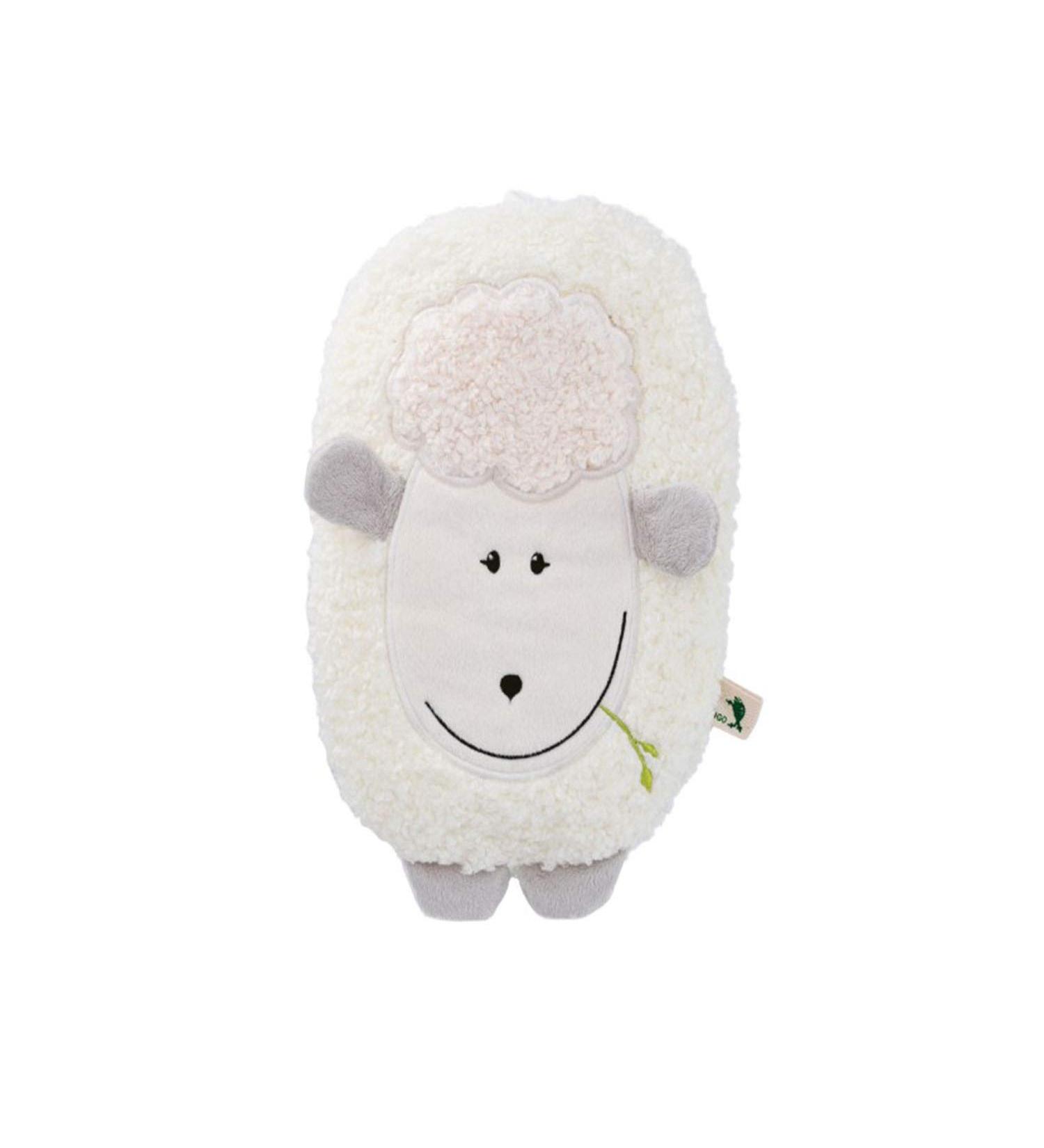 Hugo Frosch Children's Eco-Hot Water Bottle 0.8L - Fleece Cover Lamb Cream-White | International Shipping Available - Buy Online on GoSupps.com